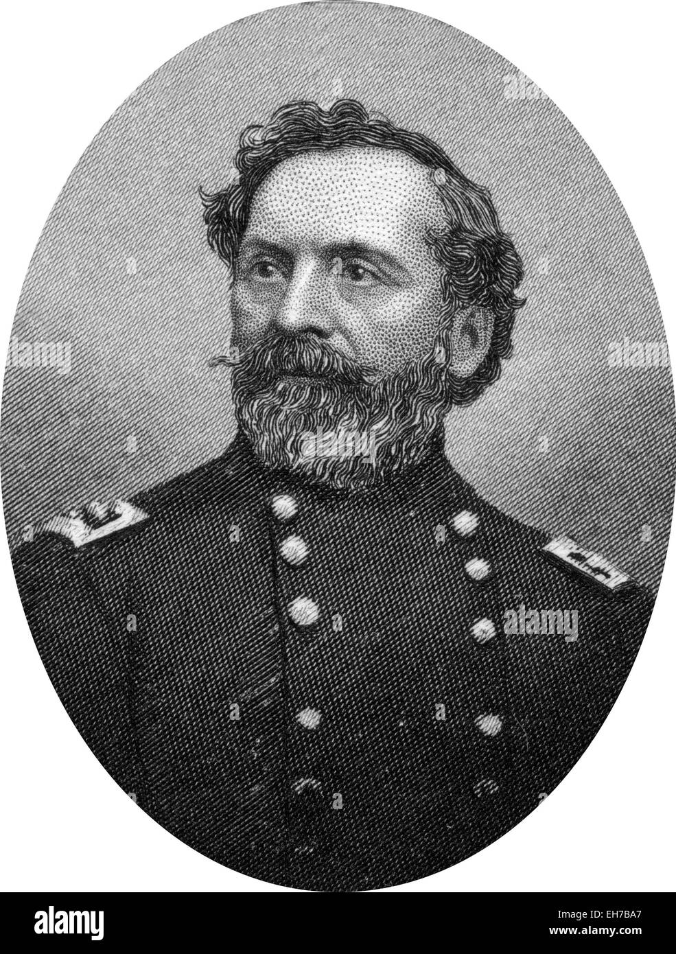 Engraving of Union Major General John Sedgwick Stock Photo