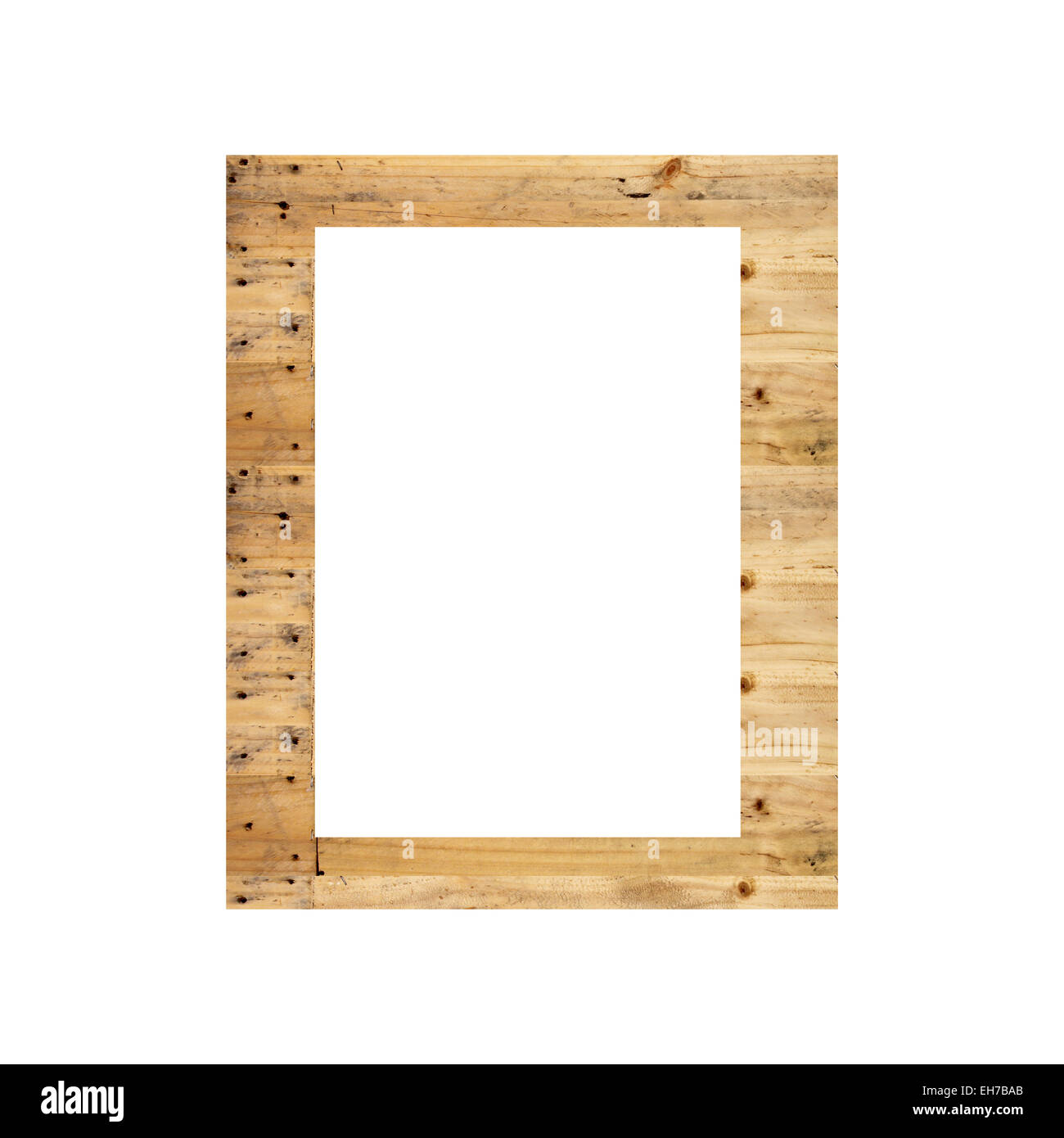 Old wooden frame isolated on white background Stock Photo - Alamy