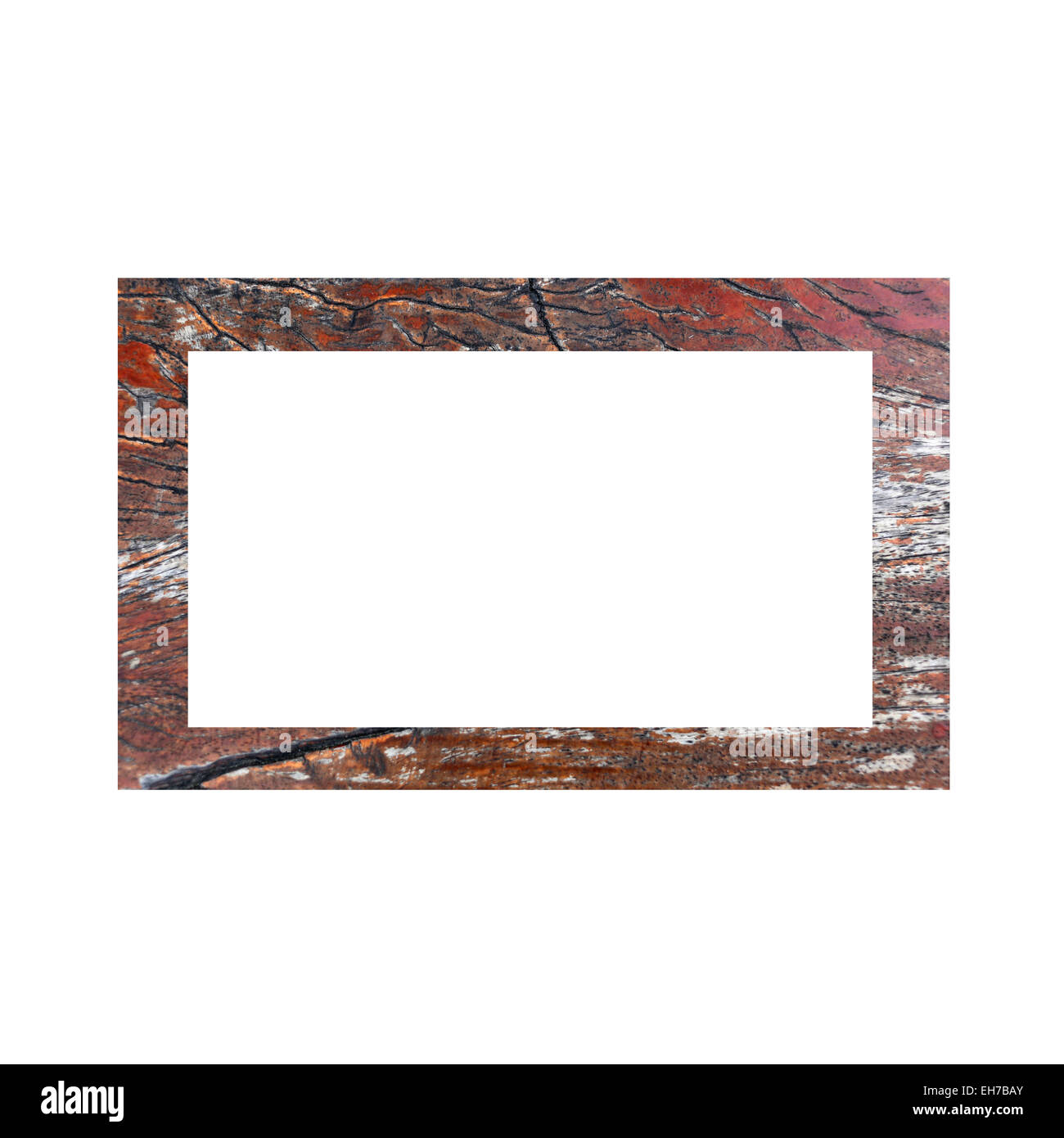 Old wooden frame isolated on white background Stock Photo - Alamy