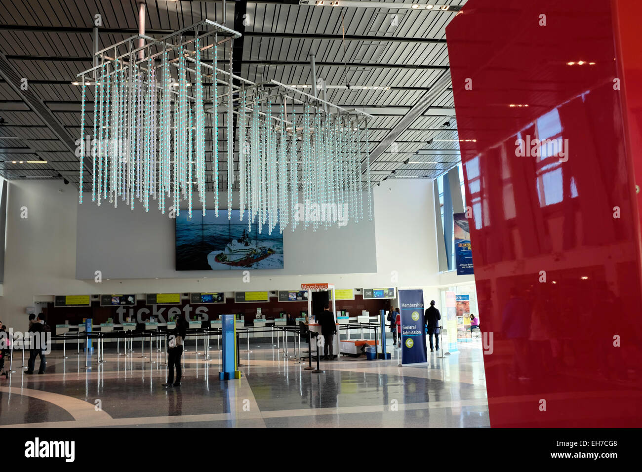 The lobby of Liberty Science Center, New Jersey USA Stock Photo