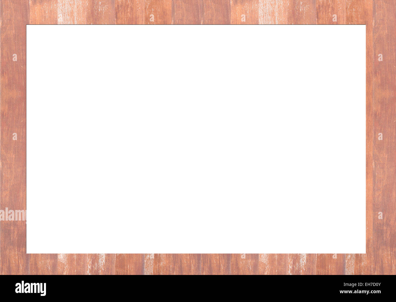 Old wooden frame isolated on white background Stock Photo - Alamy