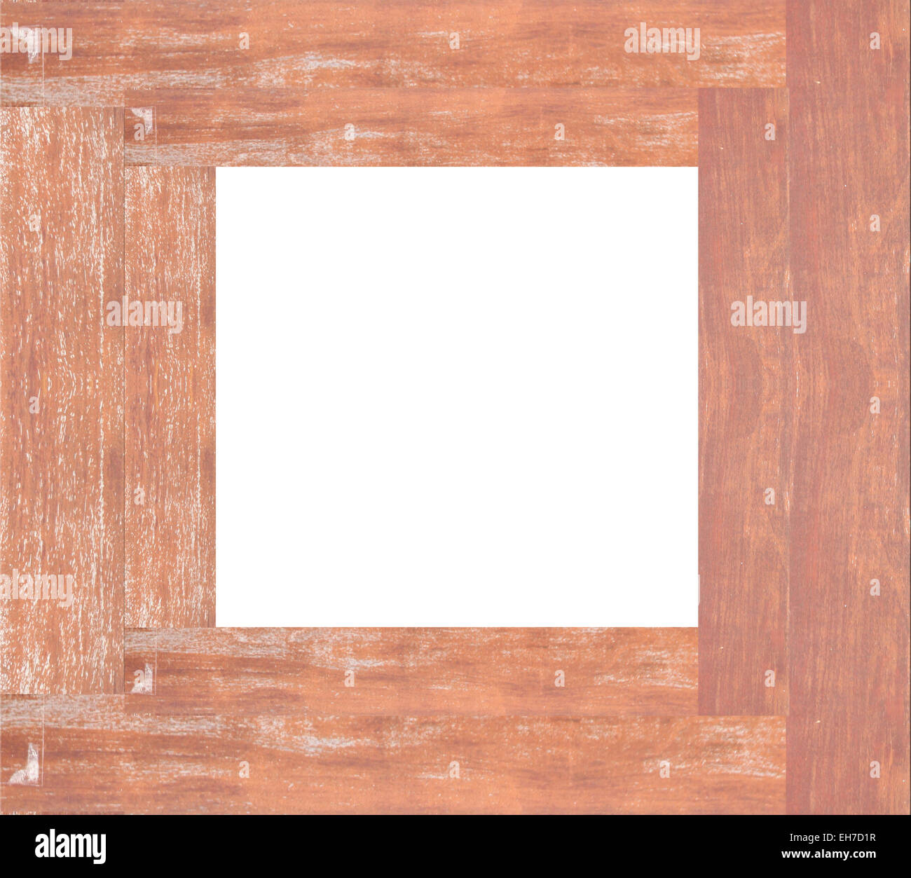 Old wooden frame isolated on white background Stock Photo - Alamy