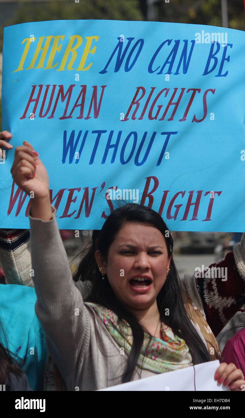 Activists from the Voice of women foundation and Pakistan Peoples Party