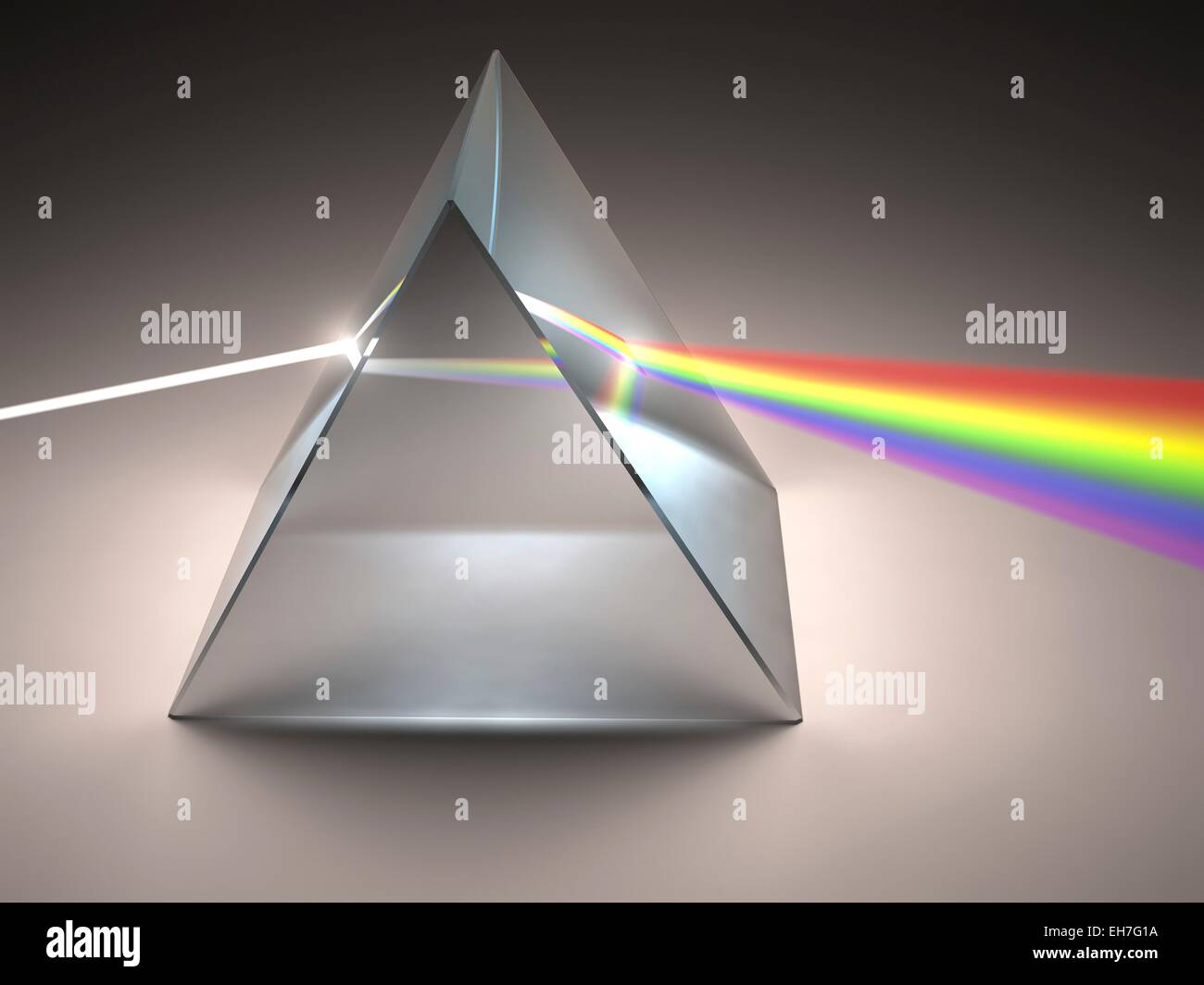 Prism and rainbow, artwork Stock Photo Alamy