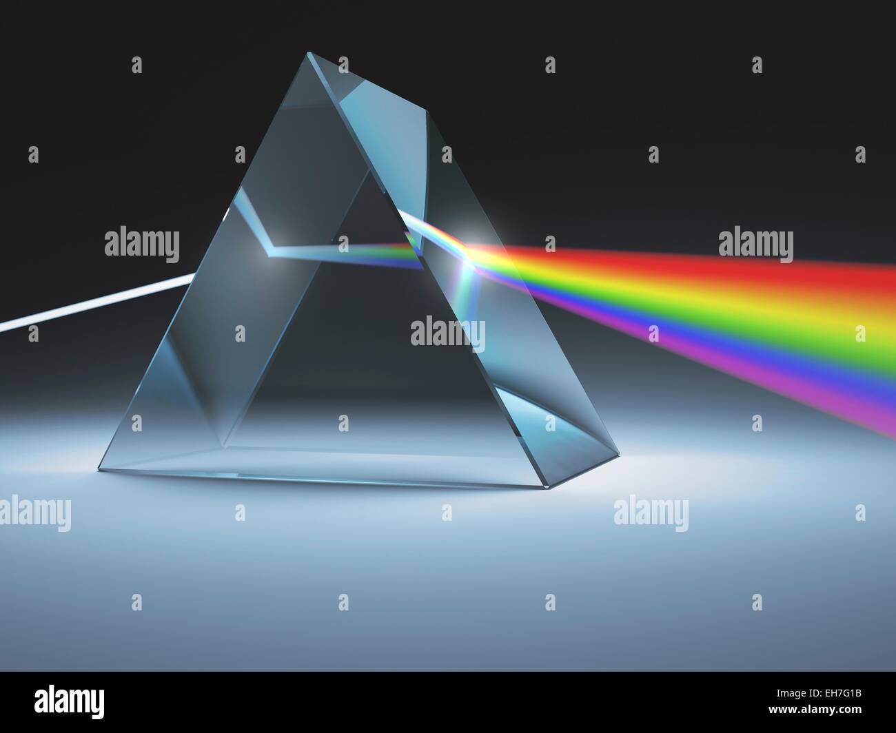 Prism and rainbow, artwork Stock Photo - Alamy