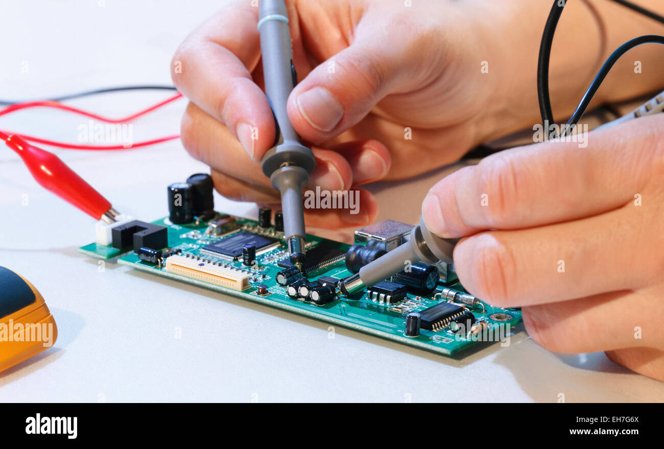Making an electronic micro processor Stock Photo Alamy