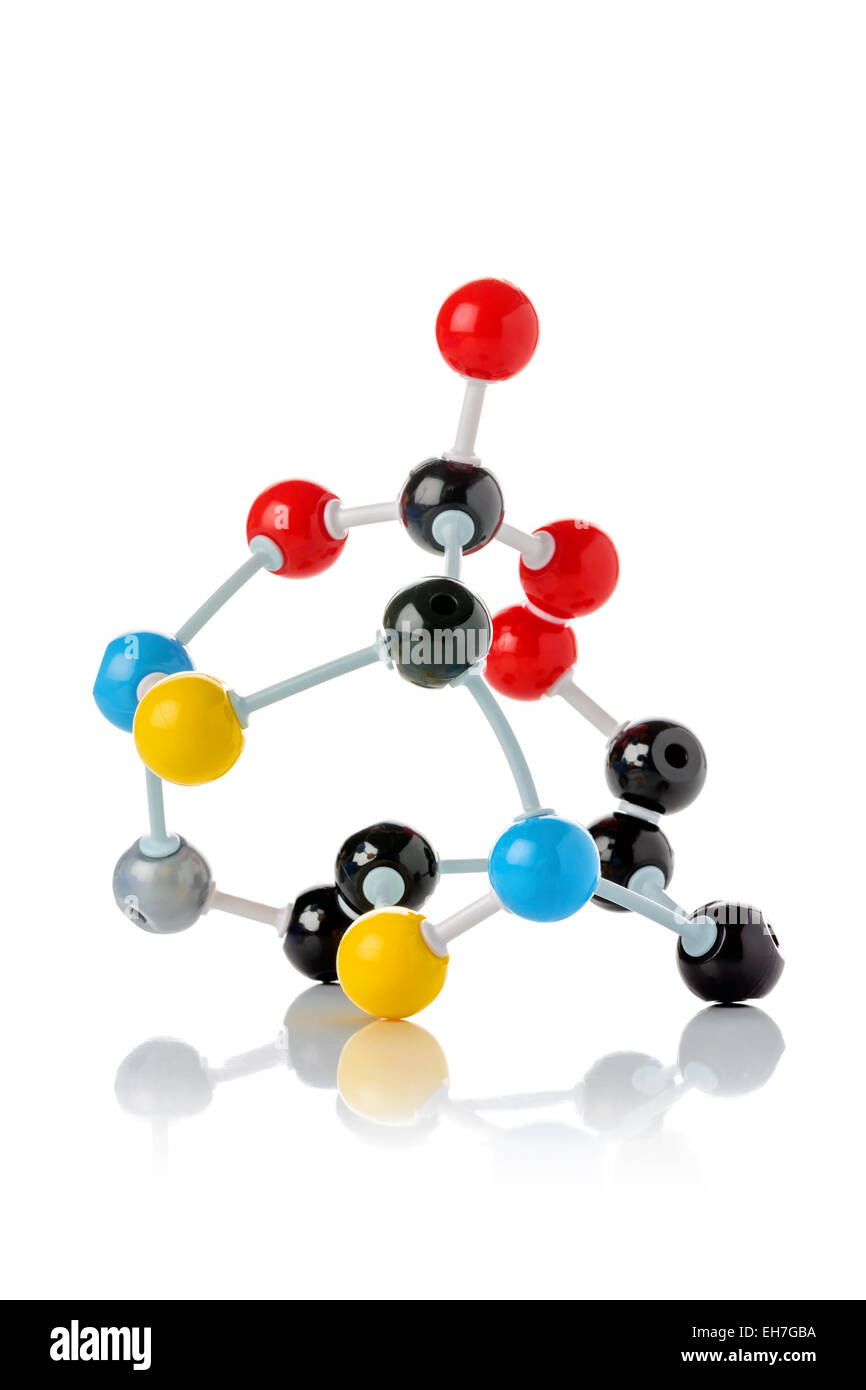 Protein molecular model Stock Photo