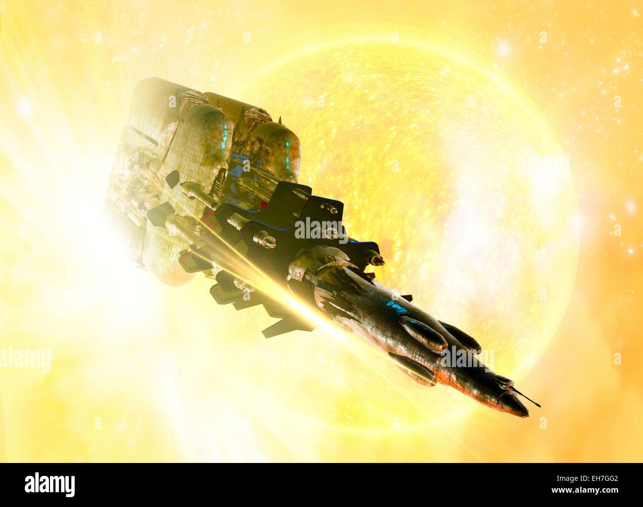 Space craft, artwork Stock Photo Alamy