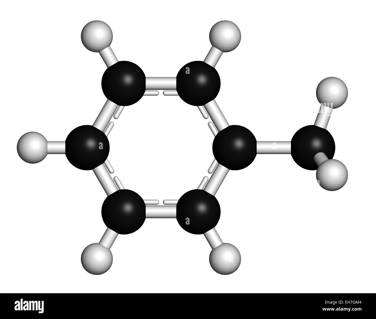 Toluene chemical solvent molecule Stock Photo