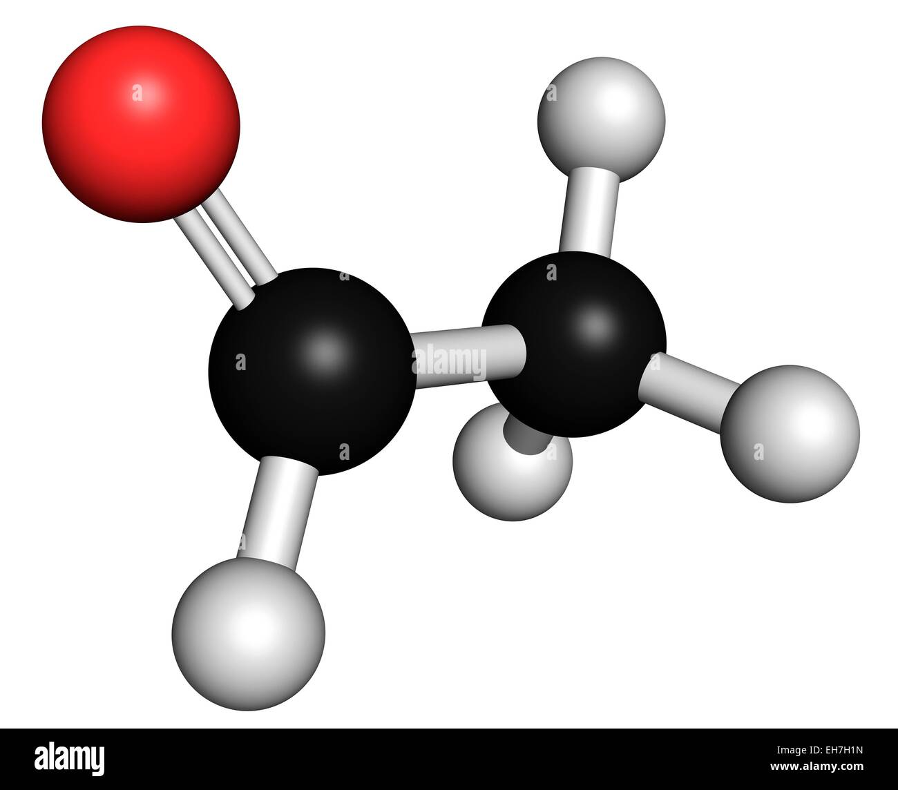 Acetaldehyde molecule, chemical structure Stock Photo