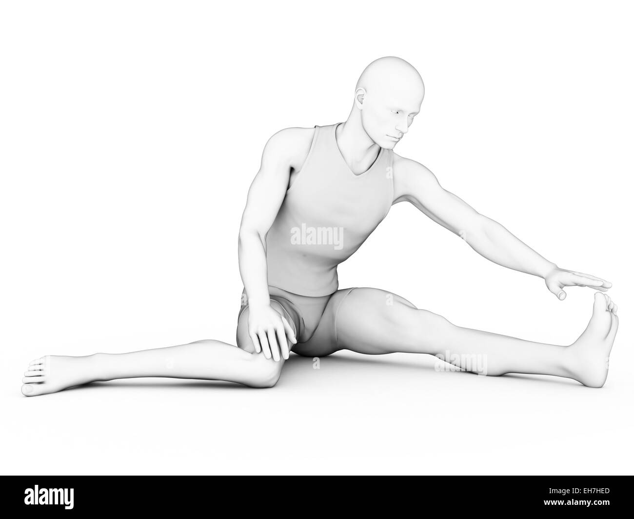 Person stretching, illustration Stock Photo - Alamy