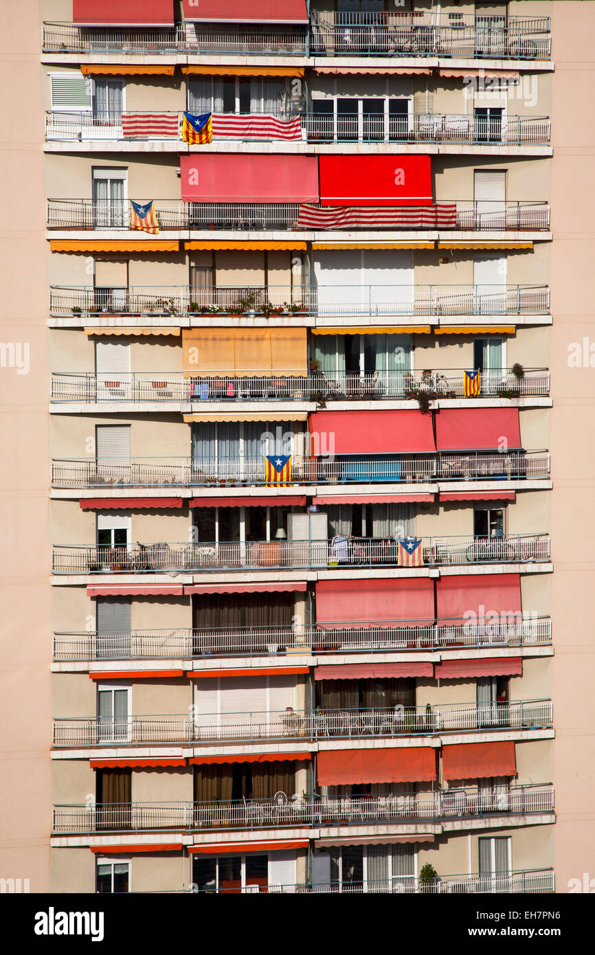 Apartment block, Barcelona, Spain Stock Photo Alamy