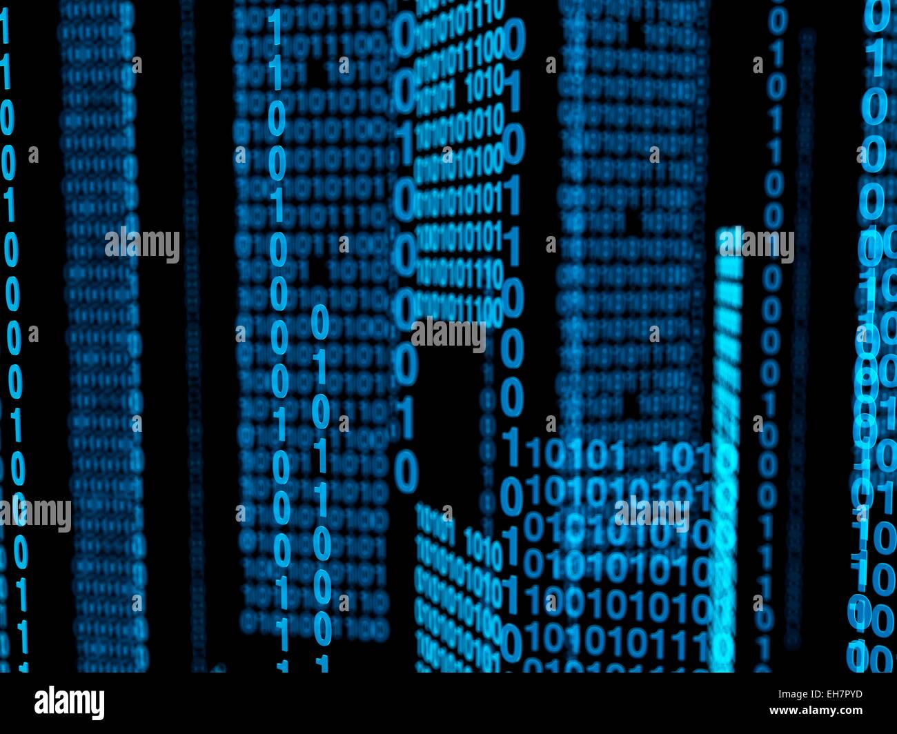 Binary code, illustration Stock Photo