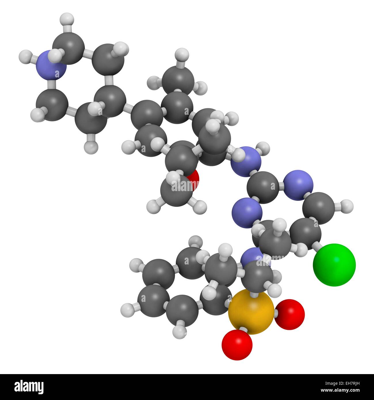 Ceritinib cancer drug molecule Stock Photo