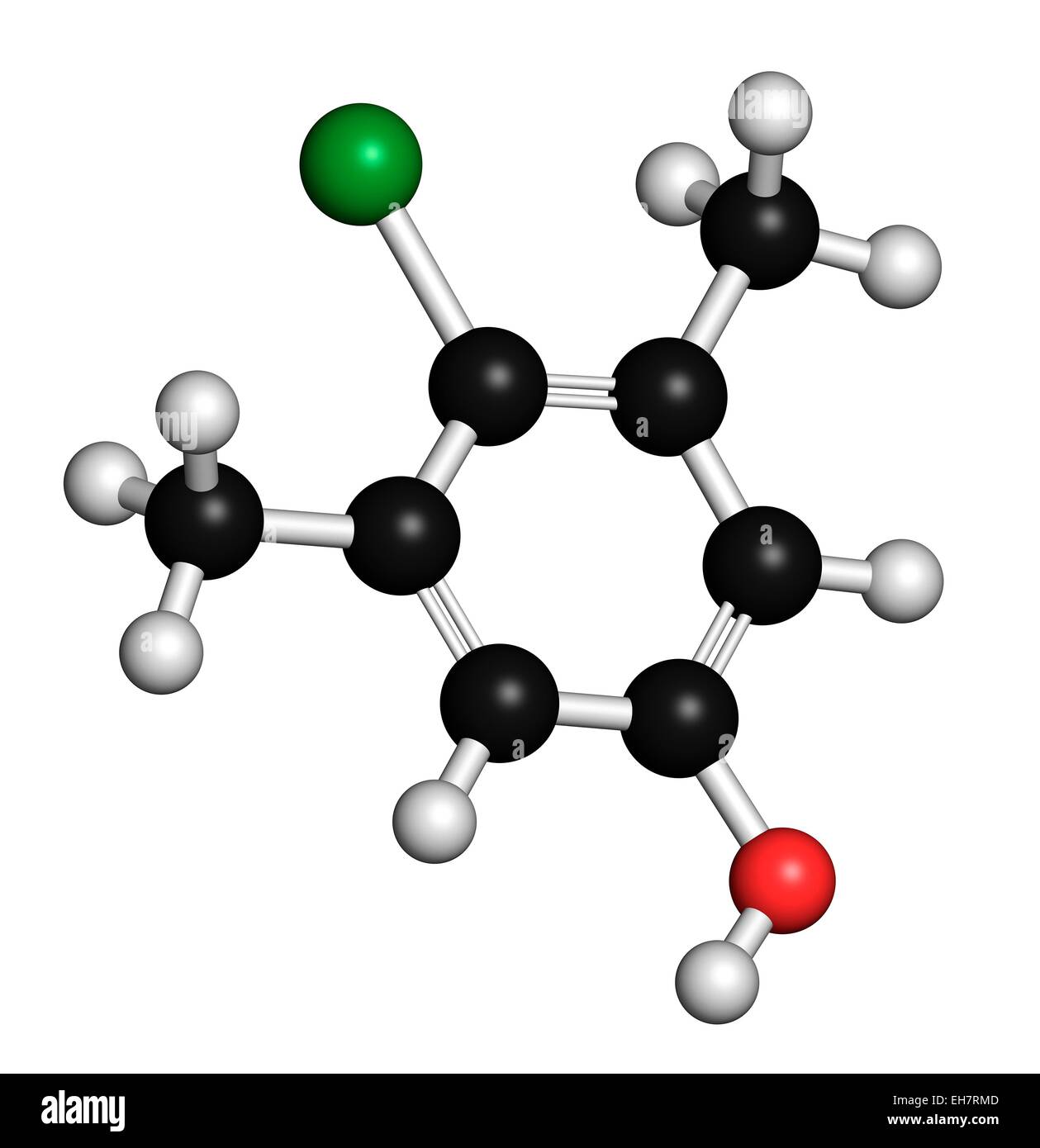 Chloroxylenol antiseptic molecule Stock Photo