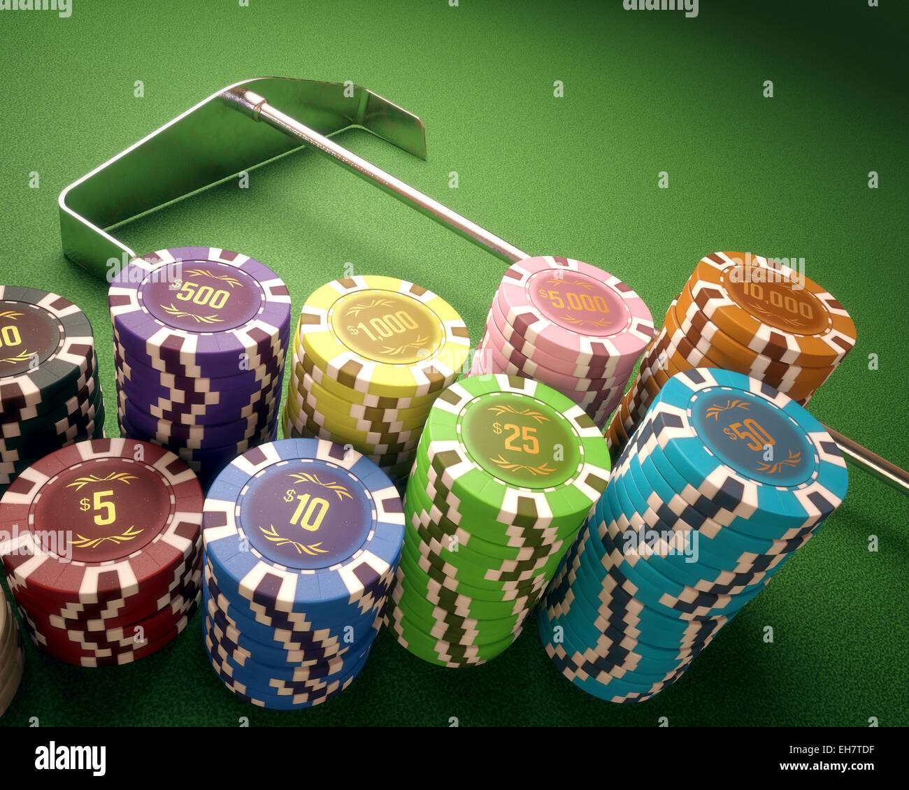 Stacks of gambling chips, illustration Stock Photo Alamy