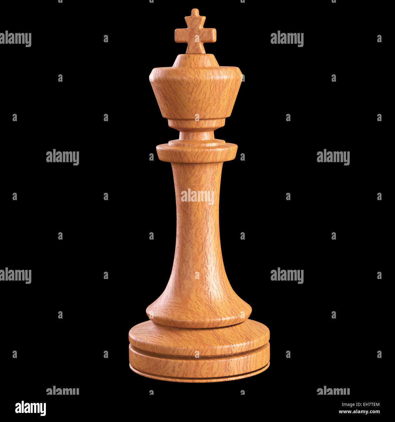 King chess piece, illustration Stock Photo