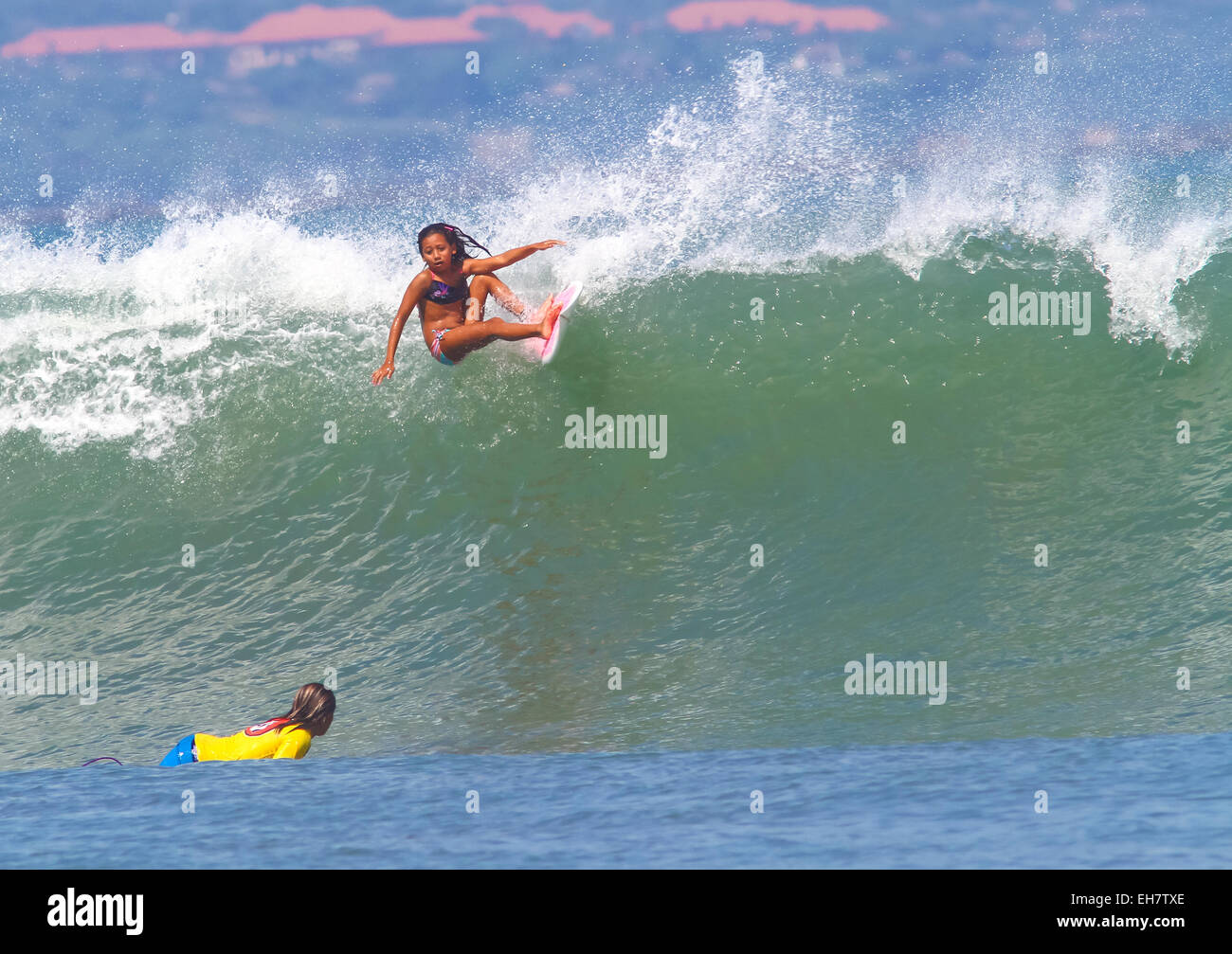 Qualifying Series junior surf competition Bali Stock Photo Alamy