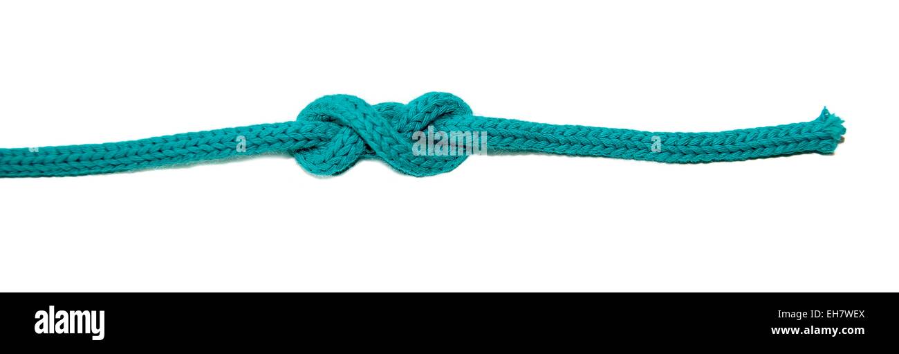 Double Overhand Stopper Knot Stock Photo