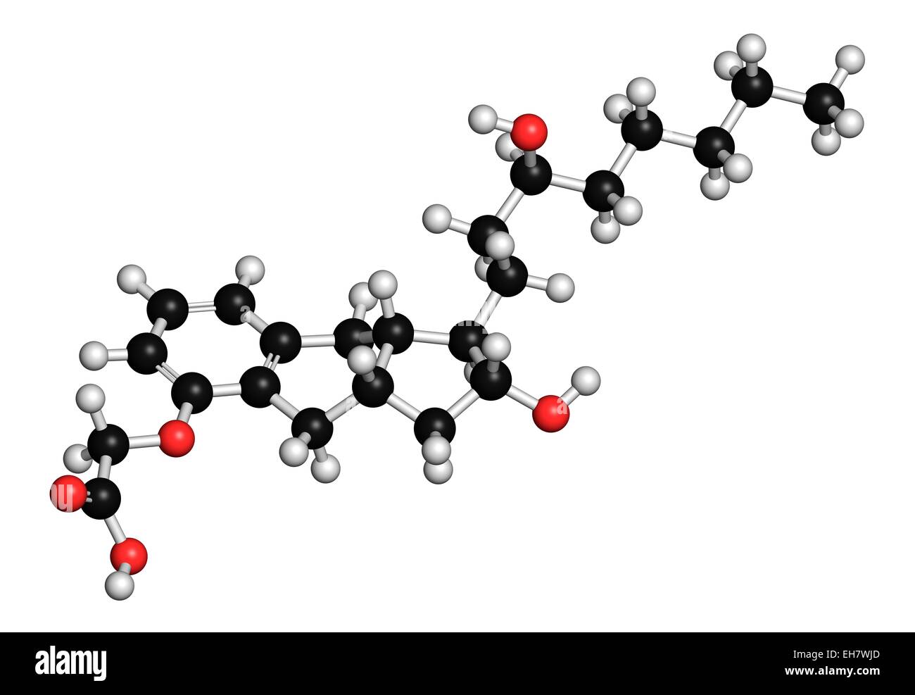 Treprostinil hypertension drug molecule Stock Photo