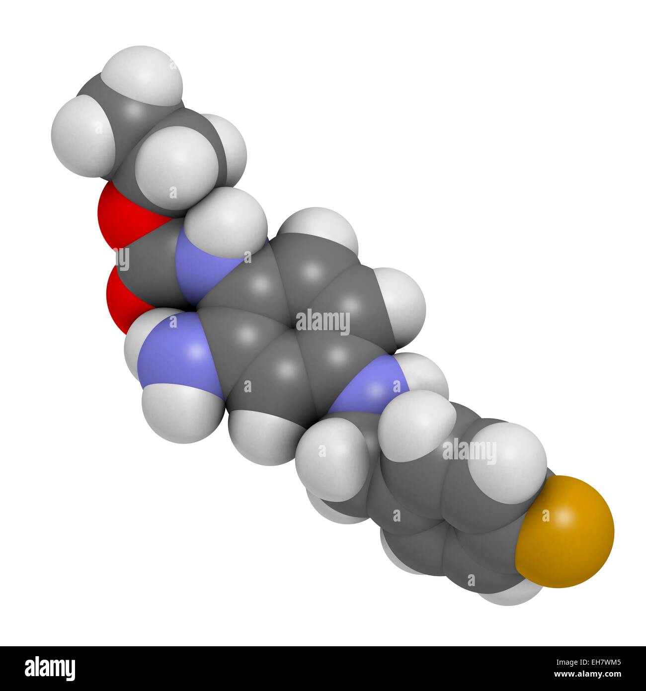 Retigabineanticonvulsant drug molecule Stock Photo - Alamy