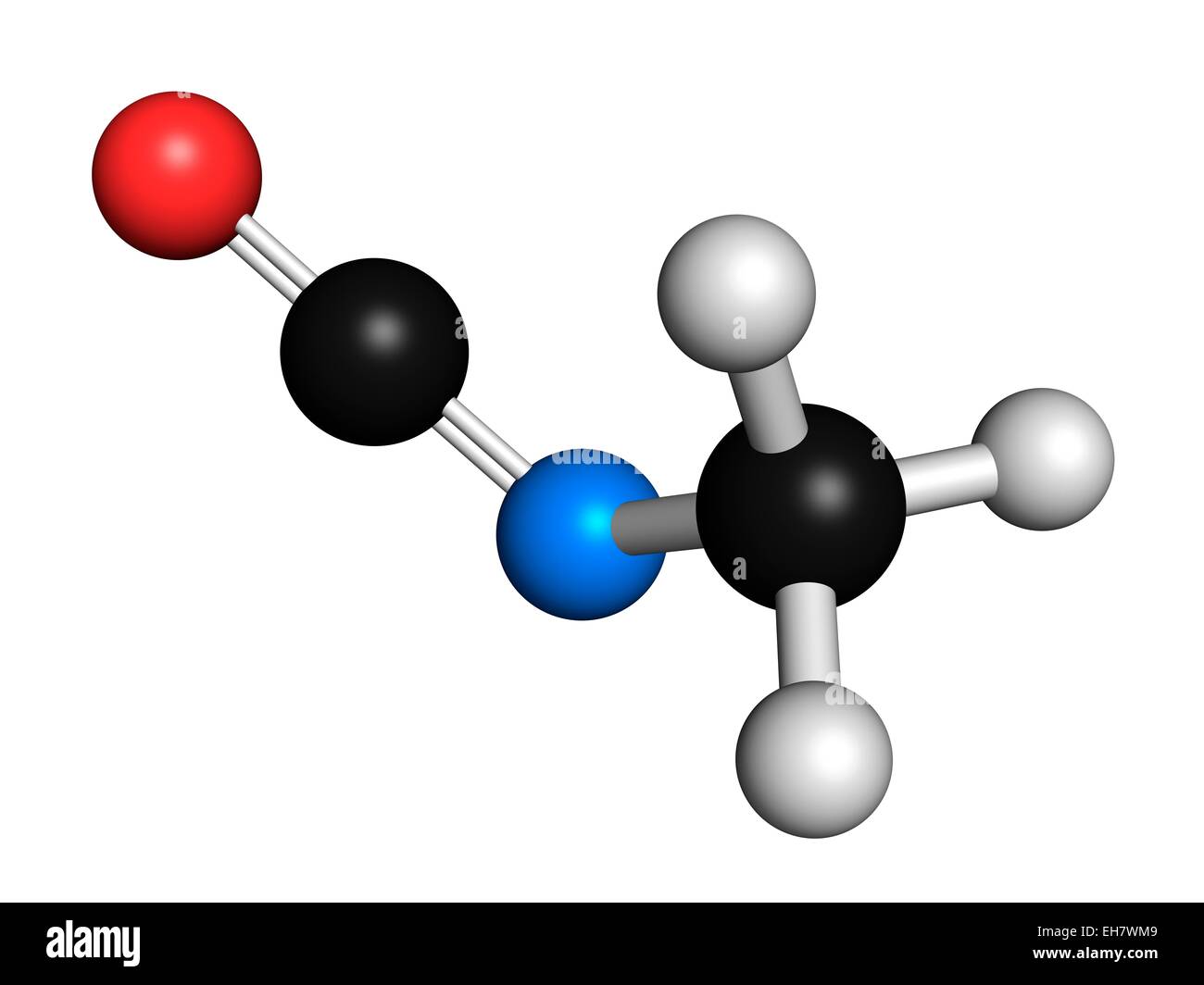 Methyl isocyanate (MIC) toxic molecule Stock Photo