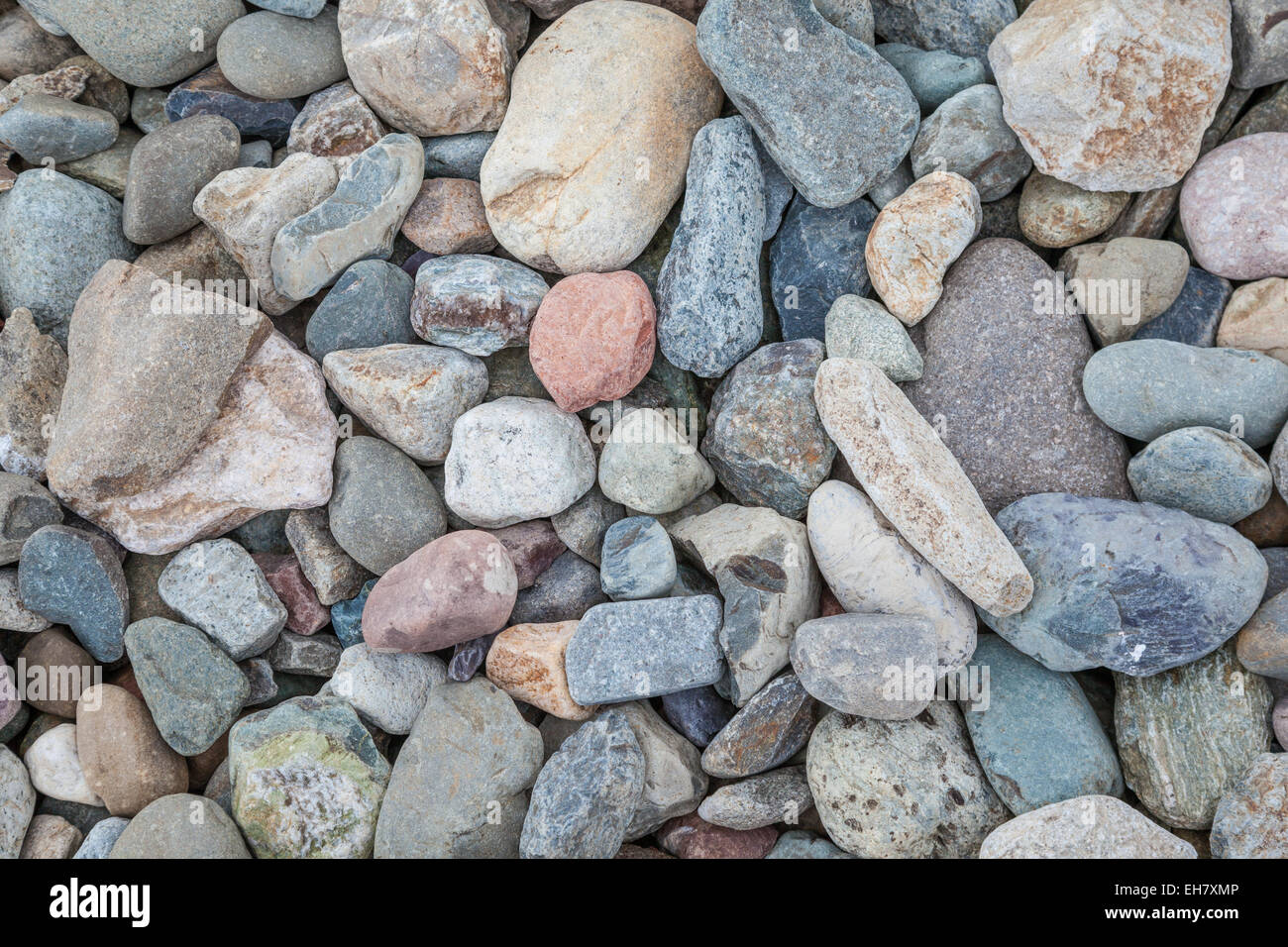 Natural rock pebble background shot Stock Photo