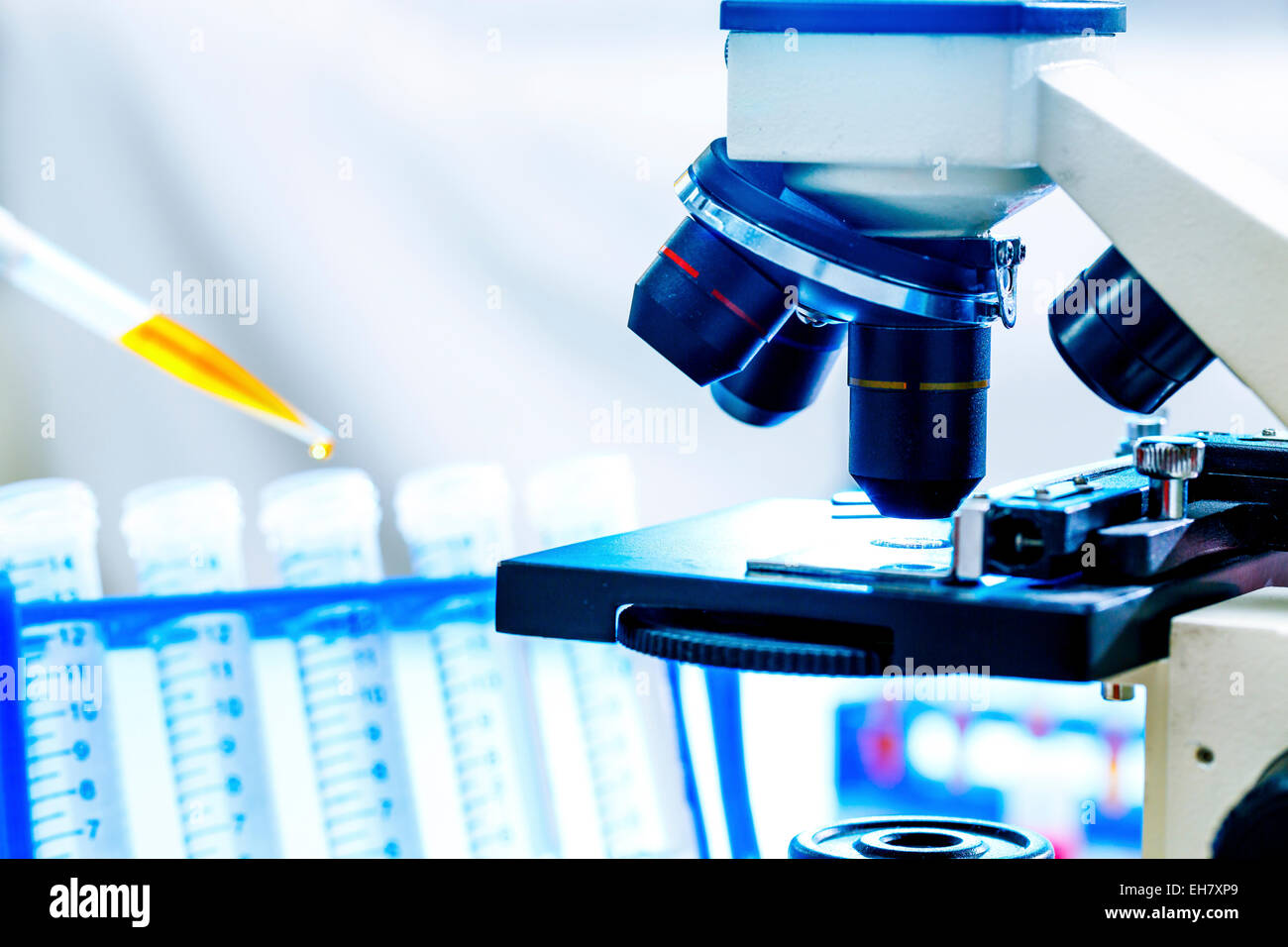 Laboratory microscope test tubes closeup hi-res stock photography and ...