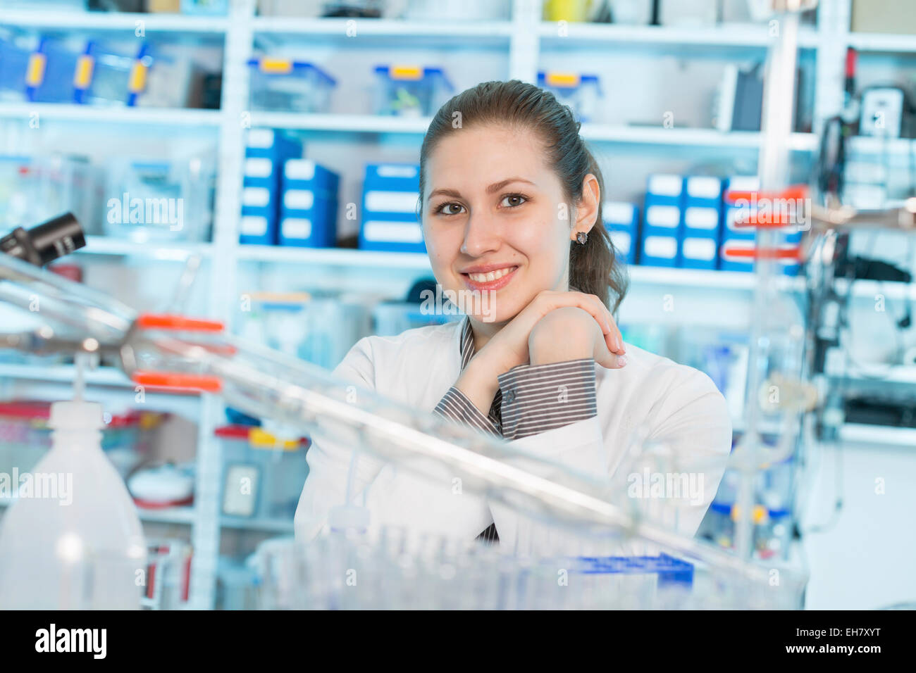 Lab Assistant Imags Lab assistant smiling Stock Photo - Alamy