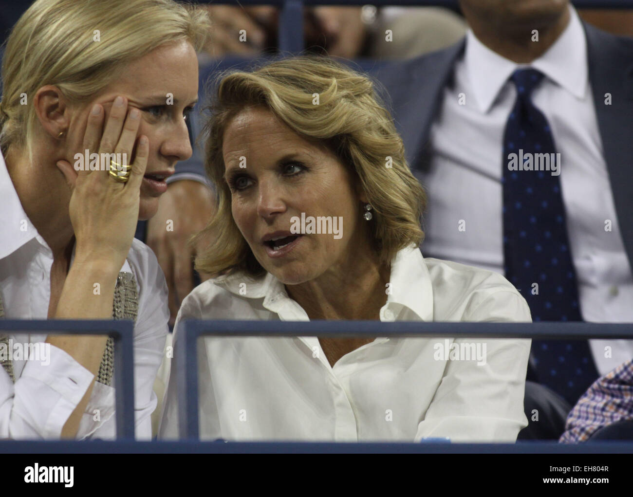 2014 US Open Tennis Championships - Day 10 - Celebrity Sightings Featuring: Katie Couric Where: New York City, New York, United States When: 03 Sep 2014 Stock Photo