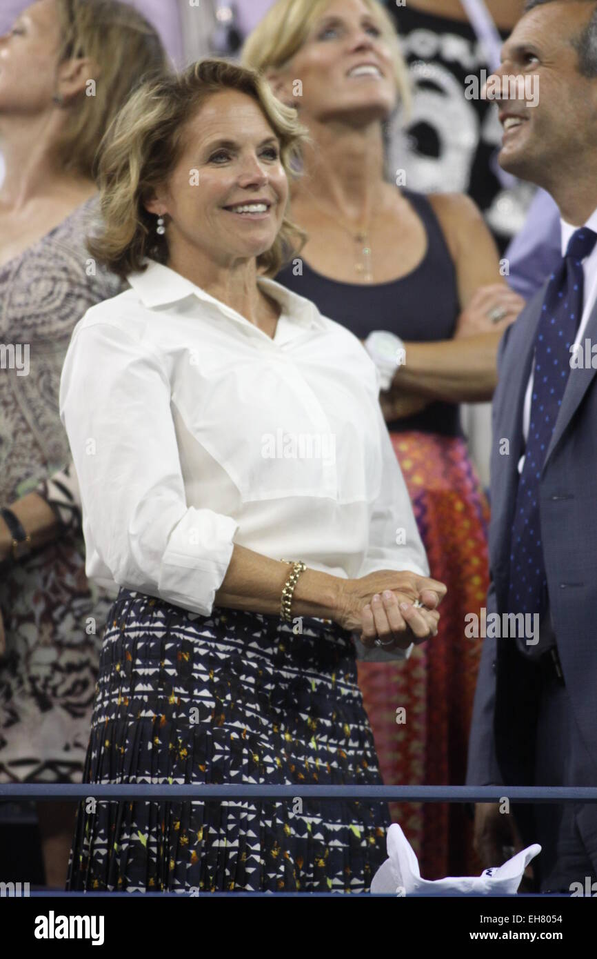 2014 US Open Tennis Championships - Day 10 - Celebrity Sightings Featuring: Katie Couric Where: New York City, New York, United States When: 03 Sep 2014 Stock Photo