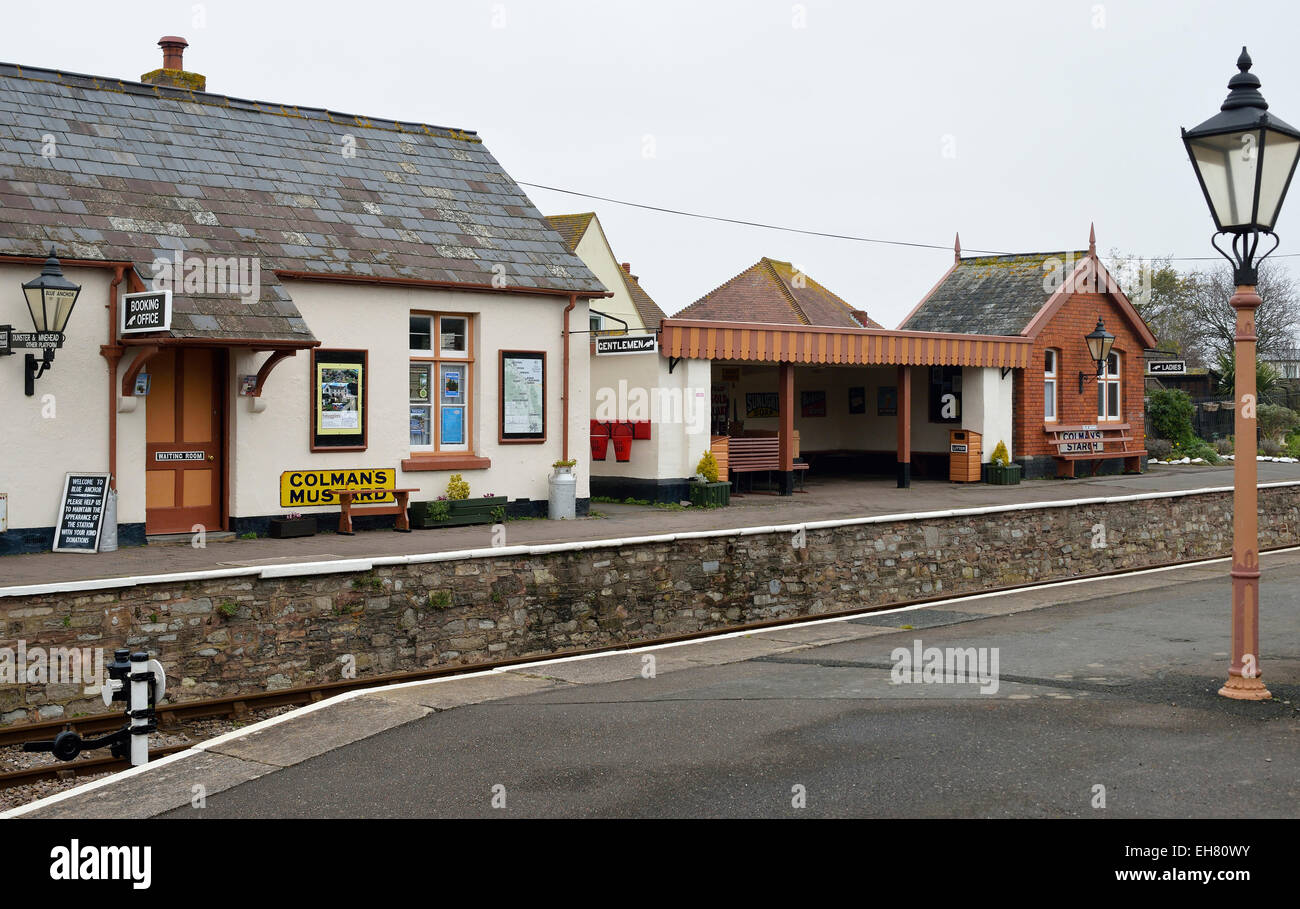 Old Station Buildings, Blue Anchor, West Somerset Railway Stock Photo