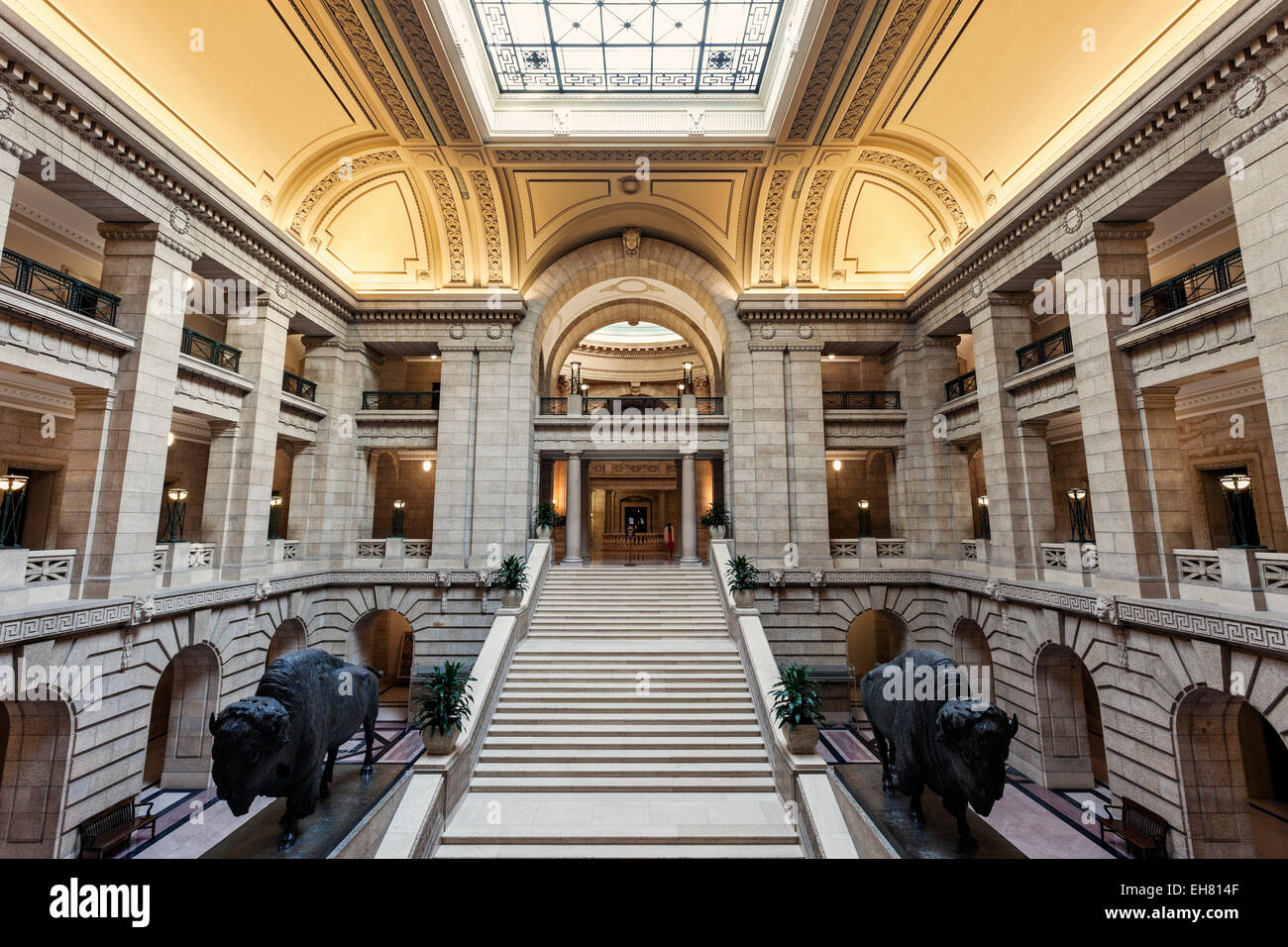 Inside Manitoba Legislative Building in Winnipeg, Canada Stock Photo