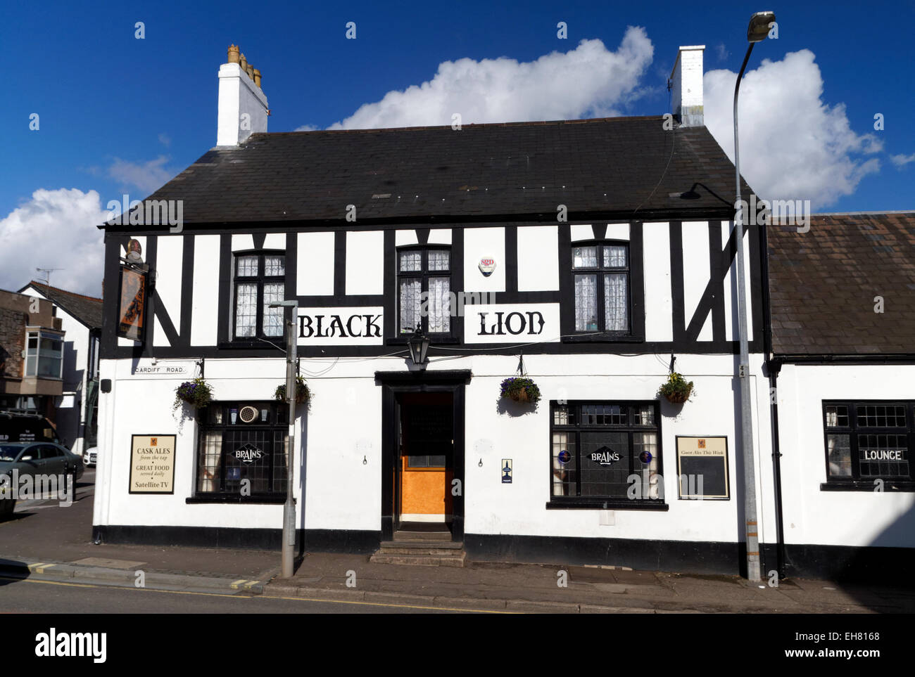 The Black Lion Public House, Llandaff., Cardiff, South Wales, UK. Stock Photo