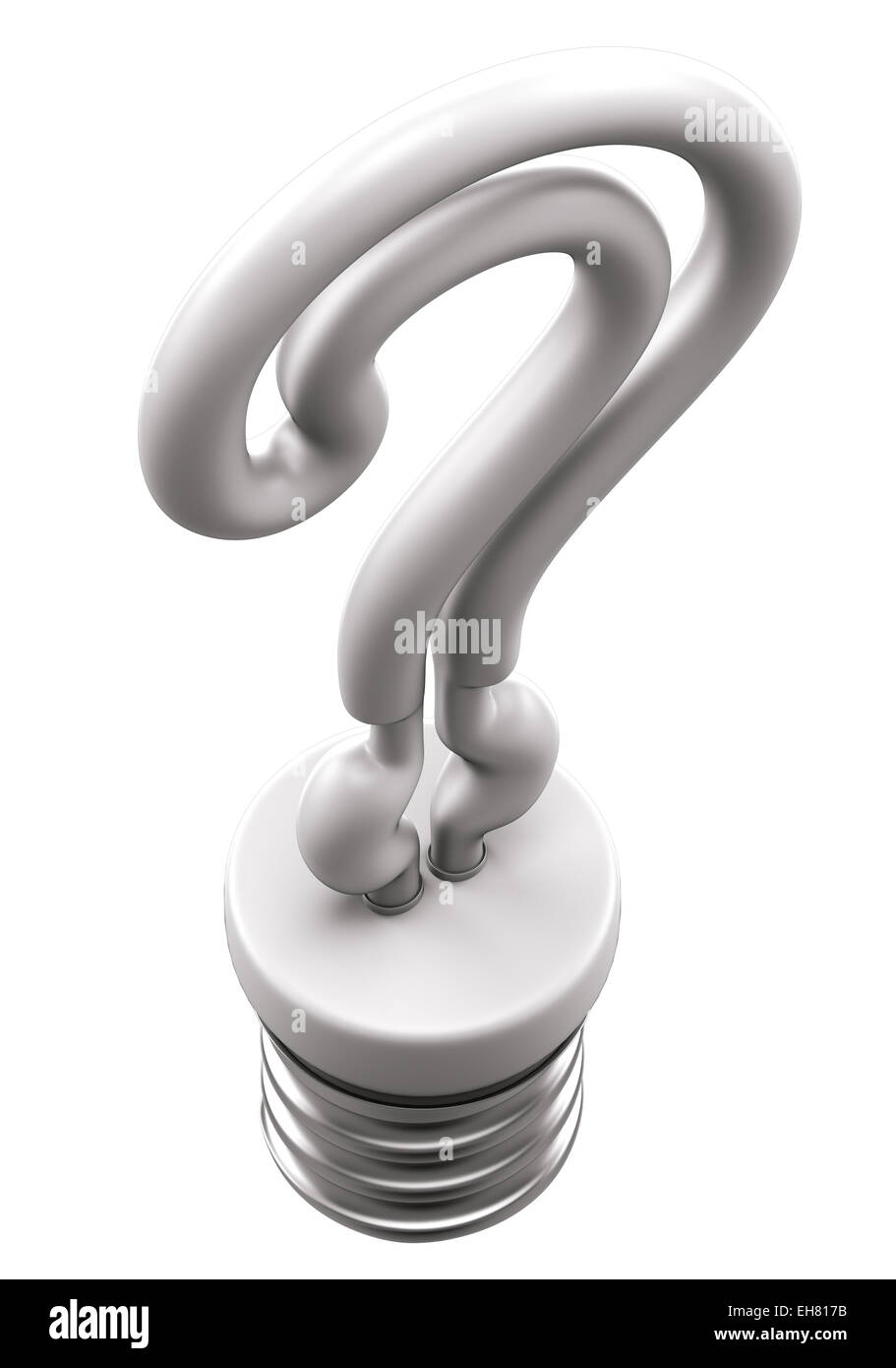 FAQ: Query mark light bulb isolated on white Stock Photo