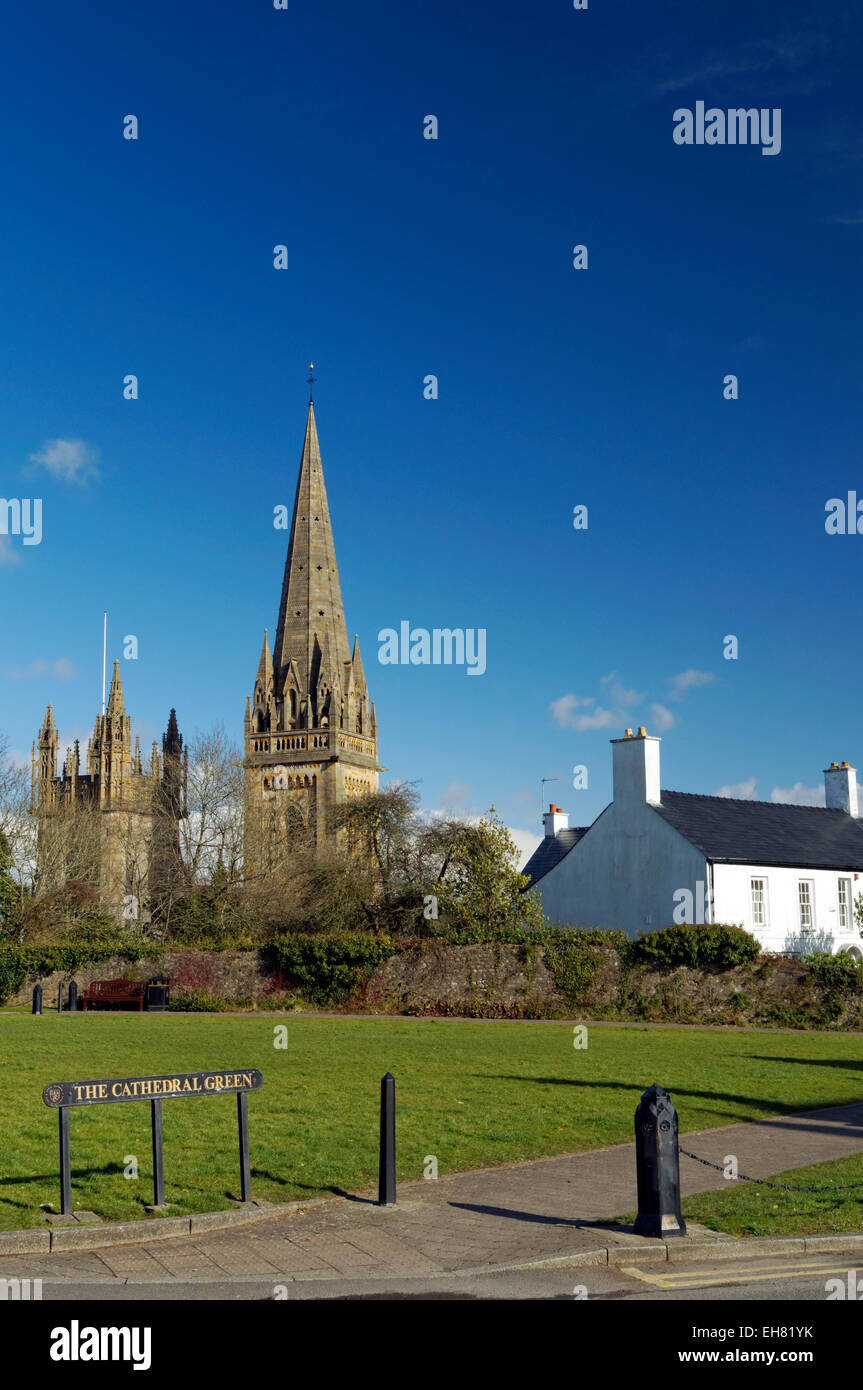 Llandaff Cathedral form the Cathedral Green, Llandaff, Cardiff, Wales