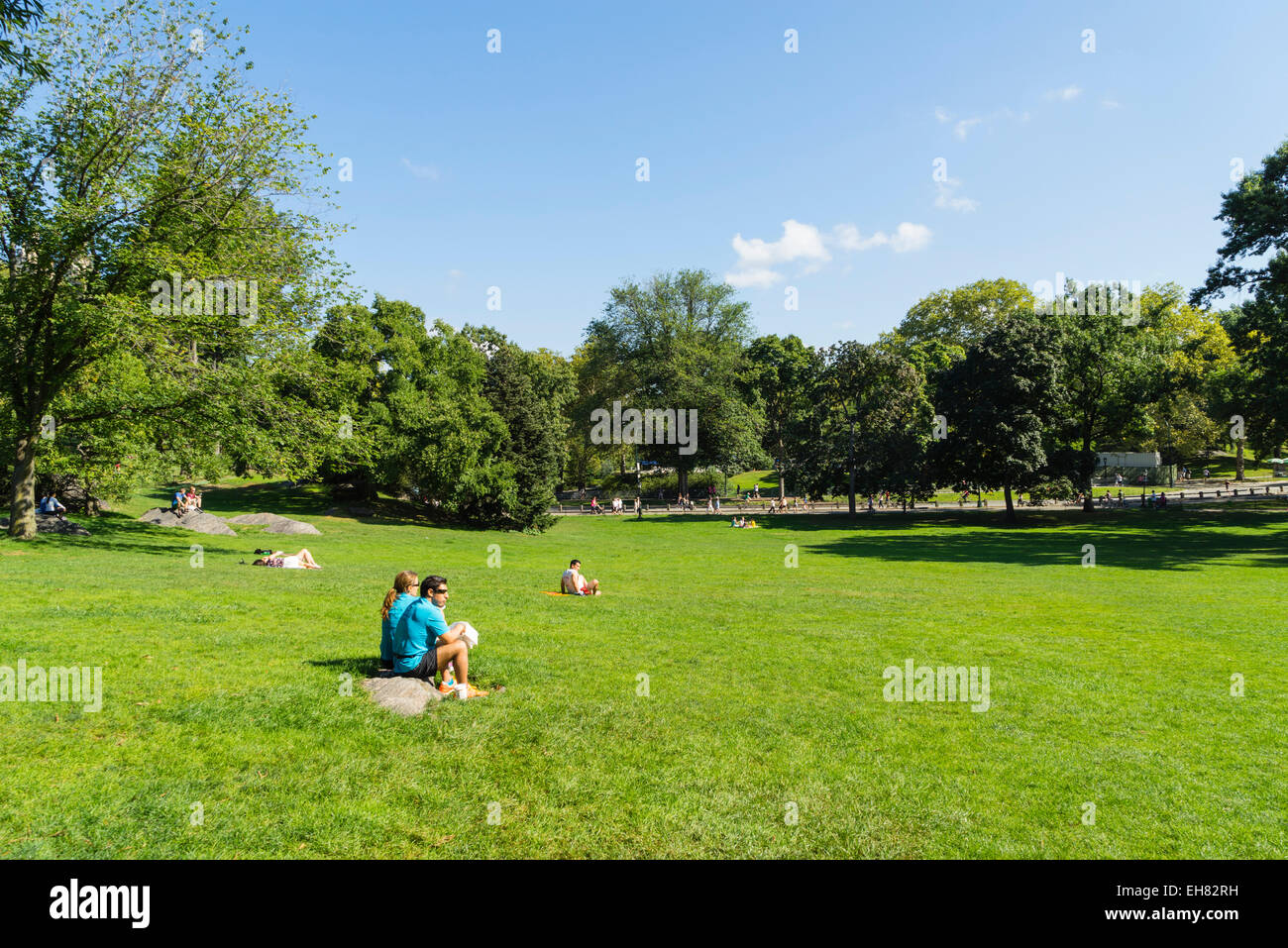 Sheep Meadow, Central Park, Manhattan, New York City, New York, United States of America, North America Stock Photo