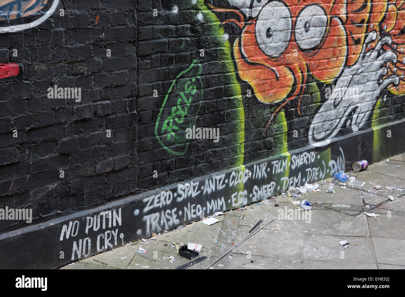Grafitti art in Camden Town, London. Stock Photo