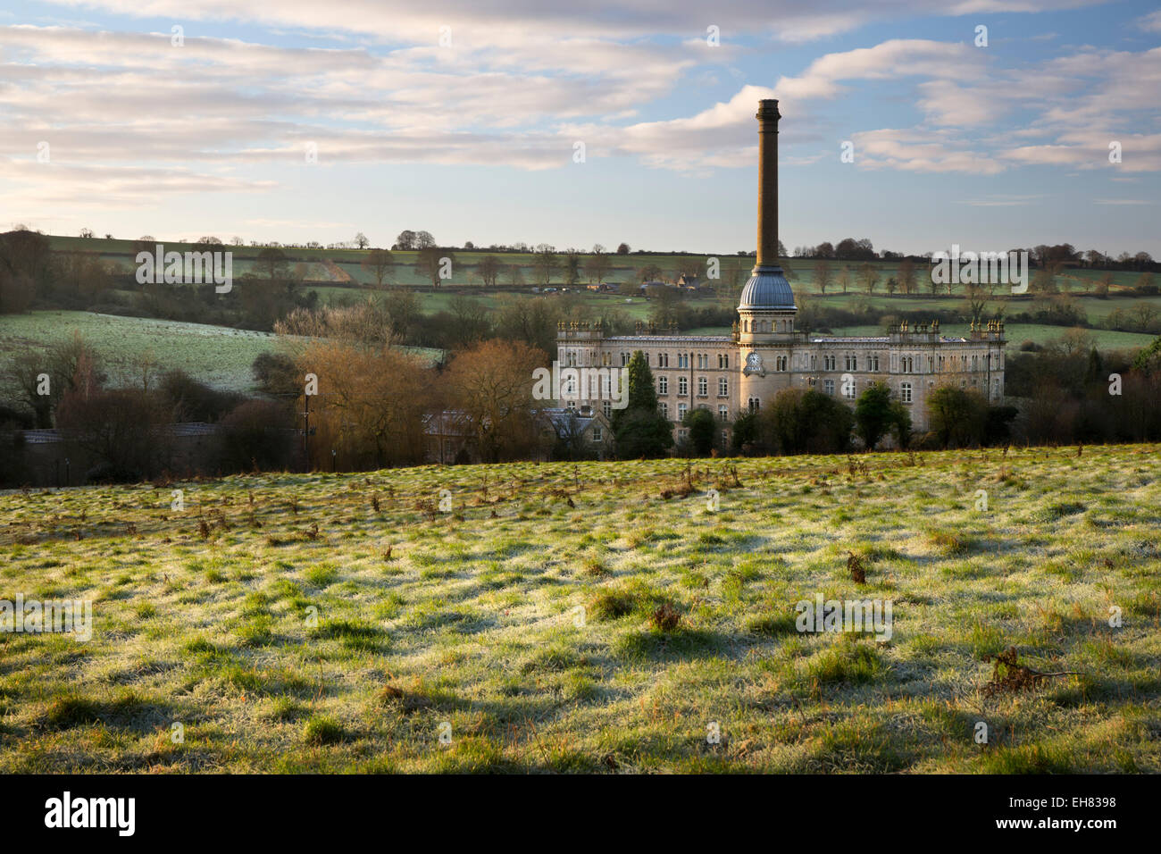 Bliss Mill on frosty morning, Chipping Norton, Cotswolds, Oxfordshire, England, United Kingdom, Europe Stock Photo