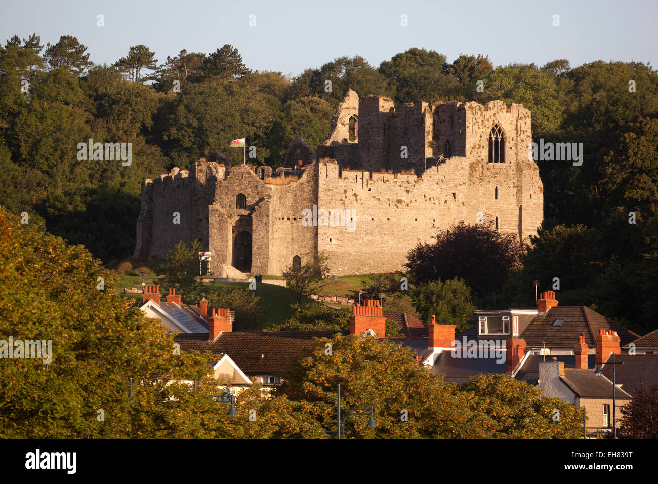 Oystermouth Castle, The Mumbles, Gower Peninsula, Swansea, West Glamorgan, Wales, United Kingdom, Europe Stock Photo