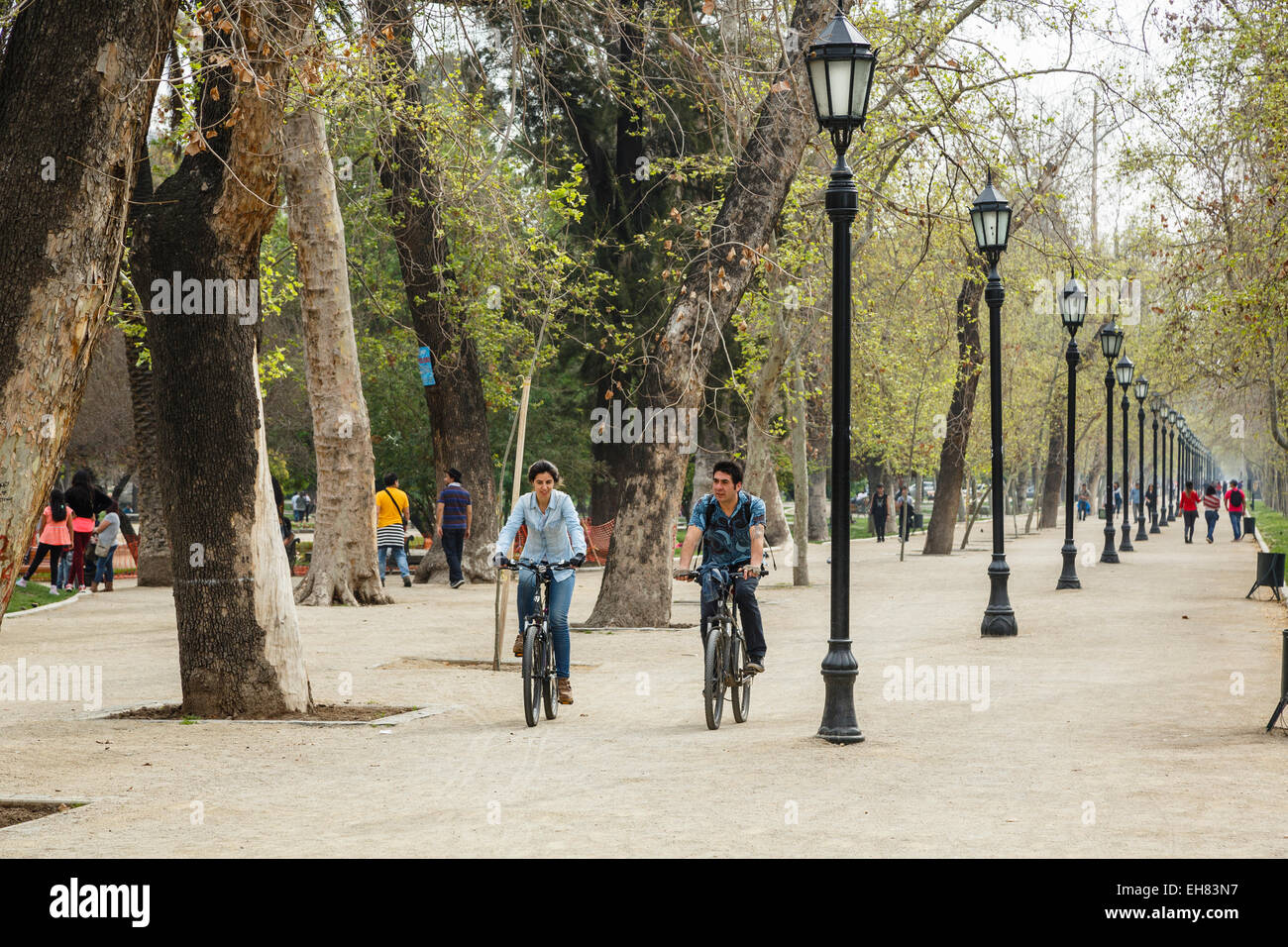 People at Parque Forestal, Santiago, Chile, South America Stock Photo