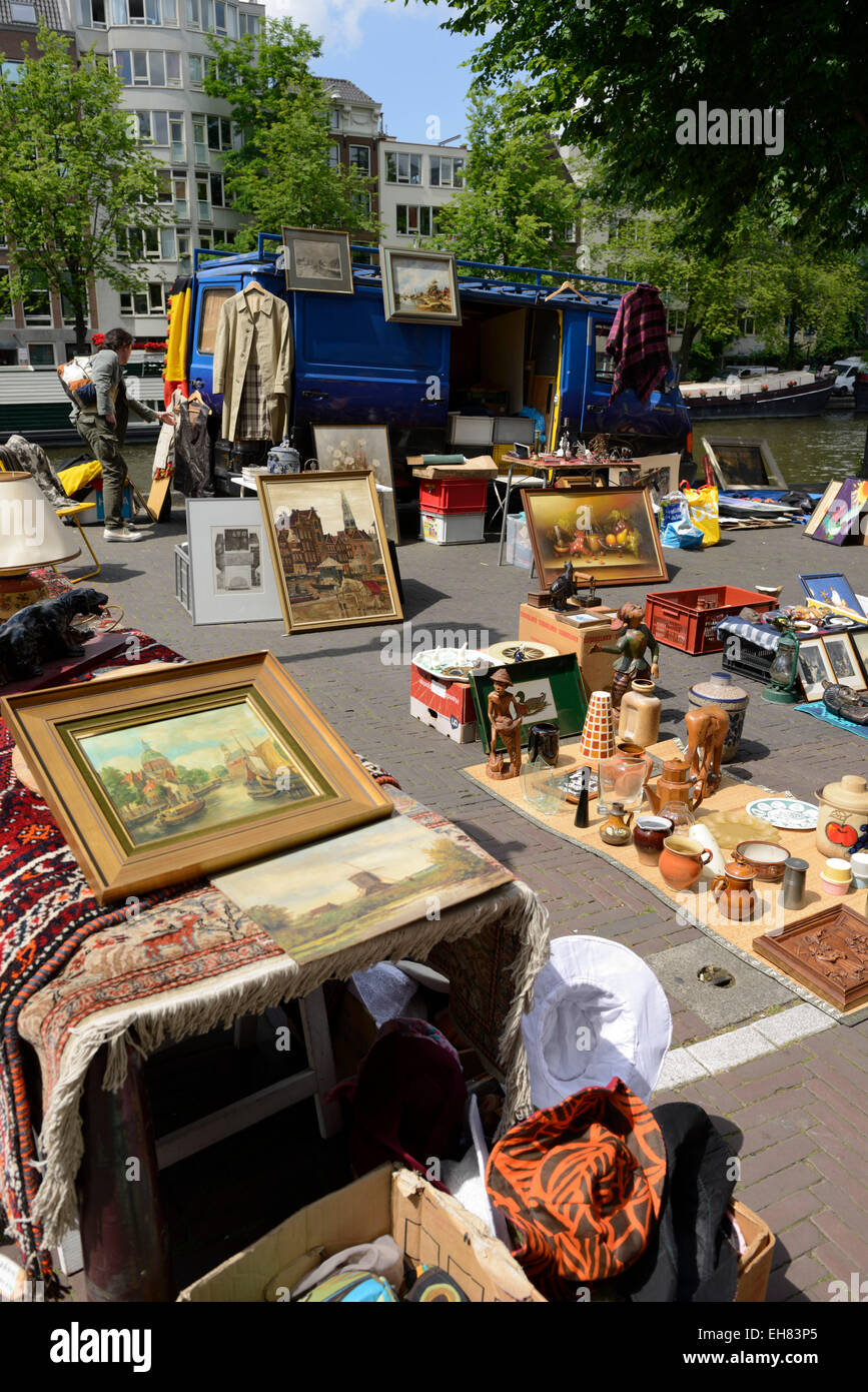 Waterlooplein Flea Market, Amsterdam, North Holland, Netherlands, Europe Stock Photo