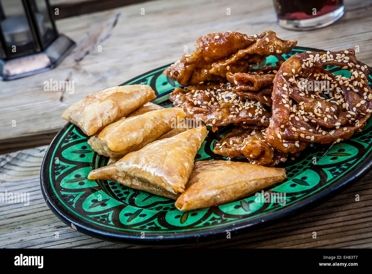 traditional honey and almond sweet pastries from morocco Stock Photo