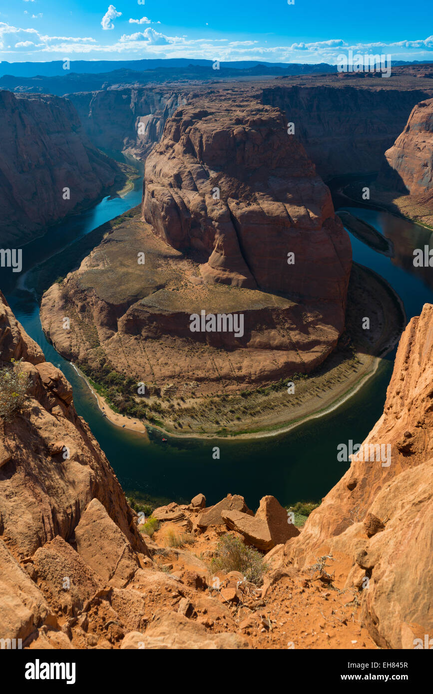 Horseshoe Bend and Colorado River, Arizona, USA Stock Photo