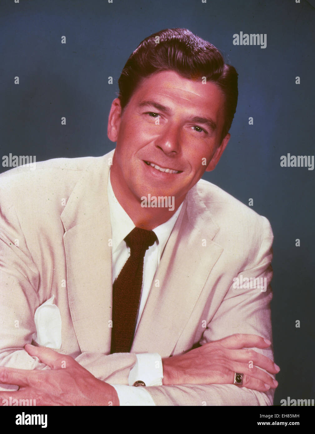 RONALD REAGAN (1911-2004)  US film actor and later President here about 1950 Stock Photo