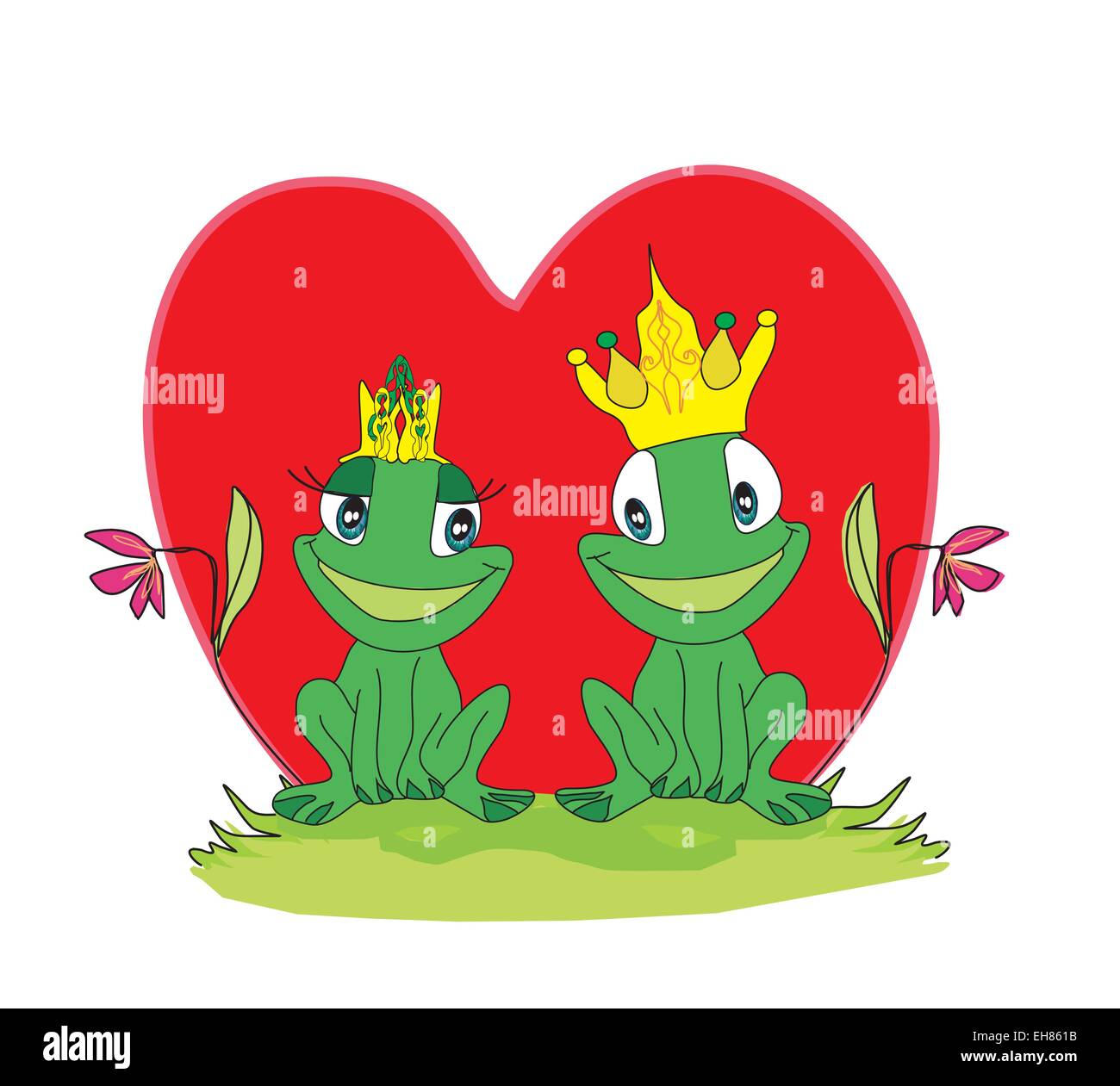 frogs in love Stock Vector Image & Art Alamy