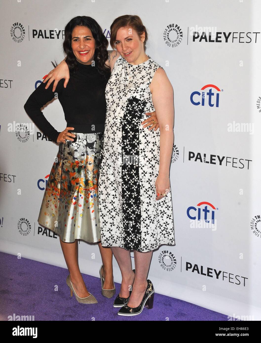 Los Angeles, CA, USA. 8th Mar, 2015. Jenni Kenner, Lena Dunham at arrivals for 32nd Annual PALEYFEST Honors HBO's GIRLS, The Dolby Theatre at Hollywood and Highland Center, Los Angeles, CA March 8, 2015. Credit:  Dee Cercone/Everett Collection/Alamy Live News Stock Photo