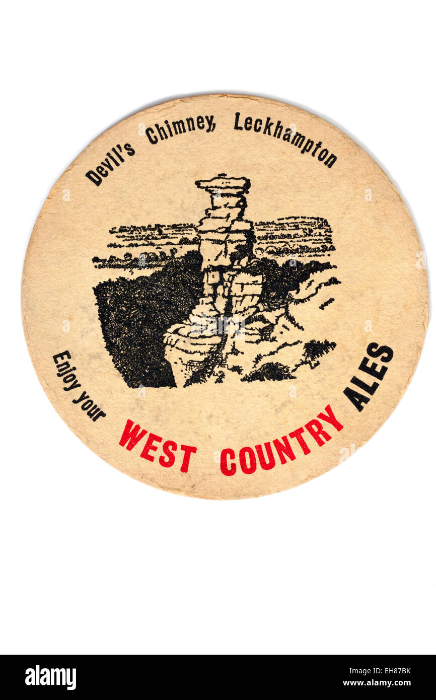 Vintage Beermat Advertising West Country Ales Stock Photo