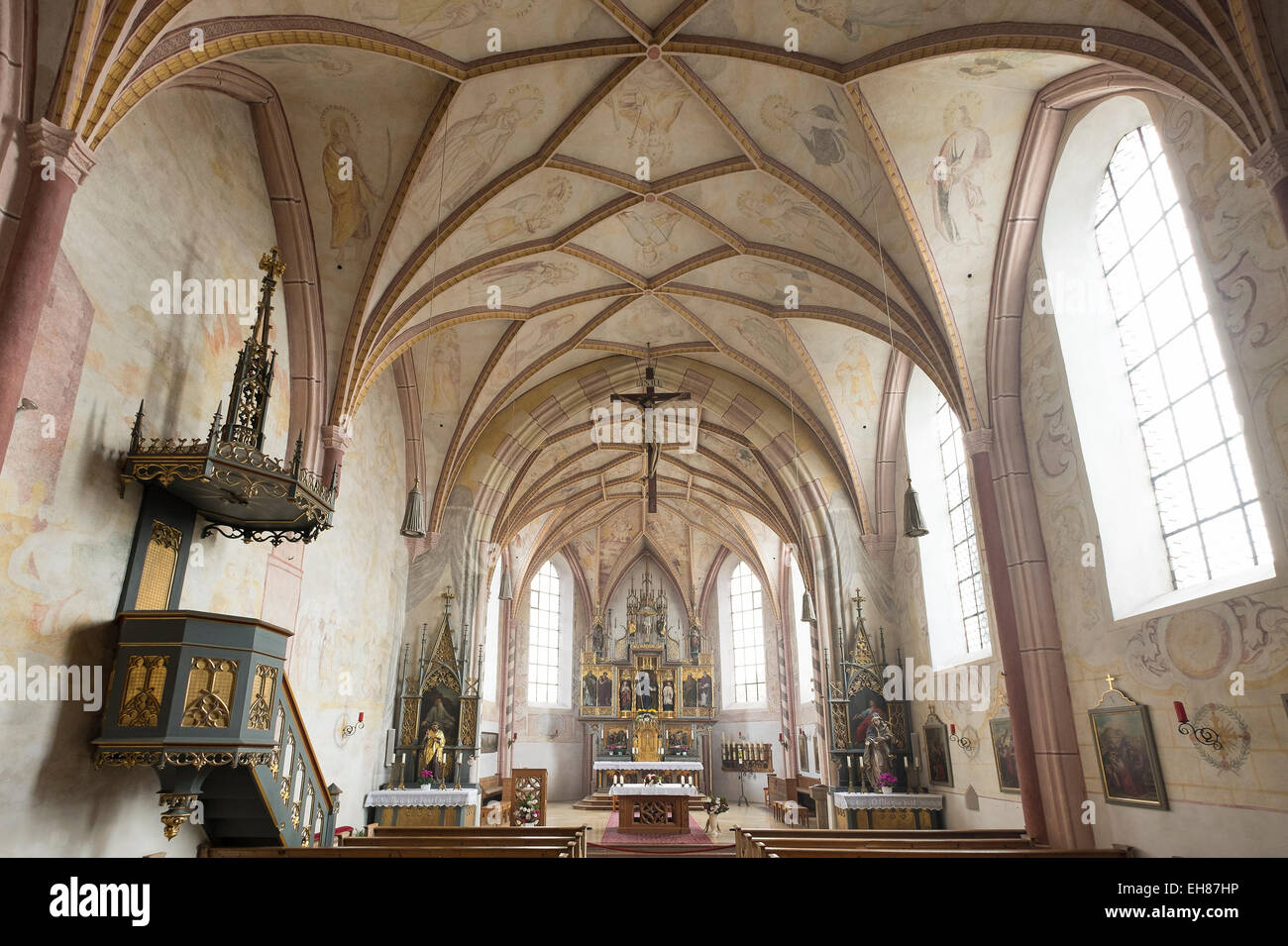 Pilgrimage church of St. Leonhard am Wonneberg, Wonneberg, Chiemgau, Upper Bavaria, Bavaria, Germany Stock Photo
