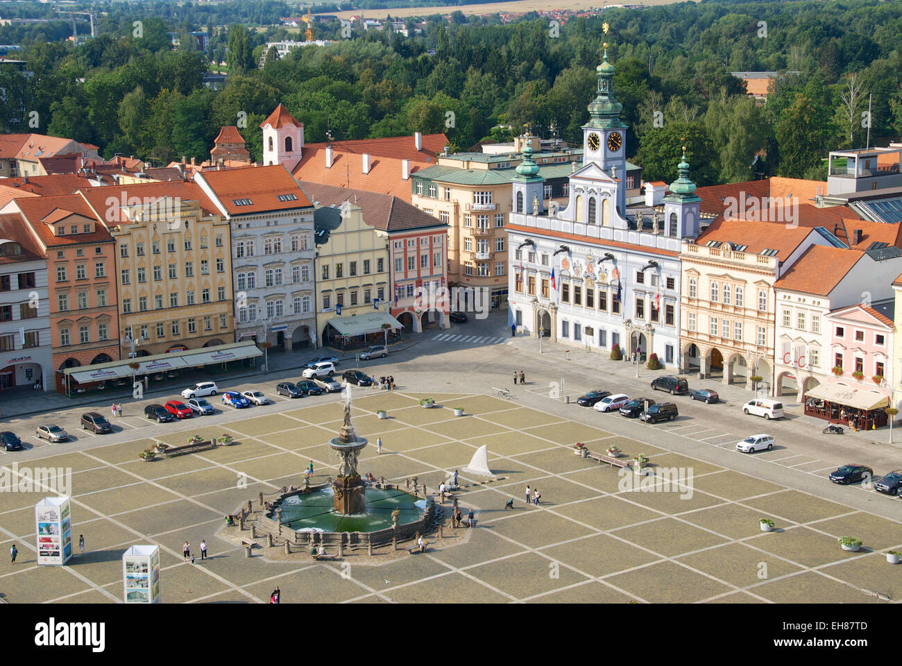 Premysla Otakar II Square, Namesti Premysla Otakar II, Budweis, České Budějovice, Czech Republic Stock Photo